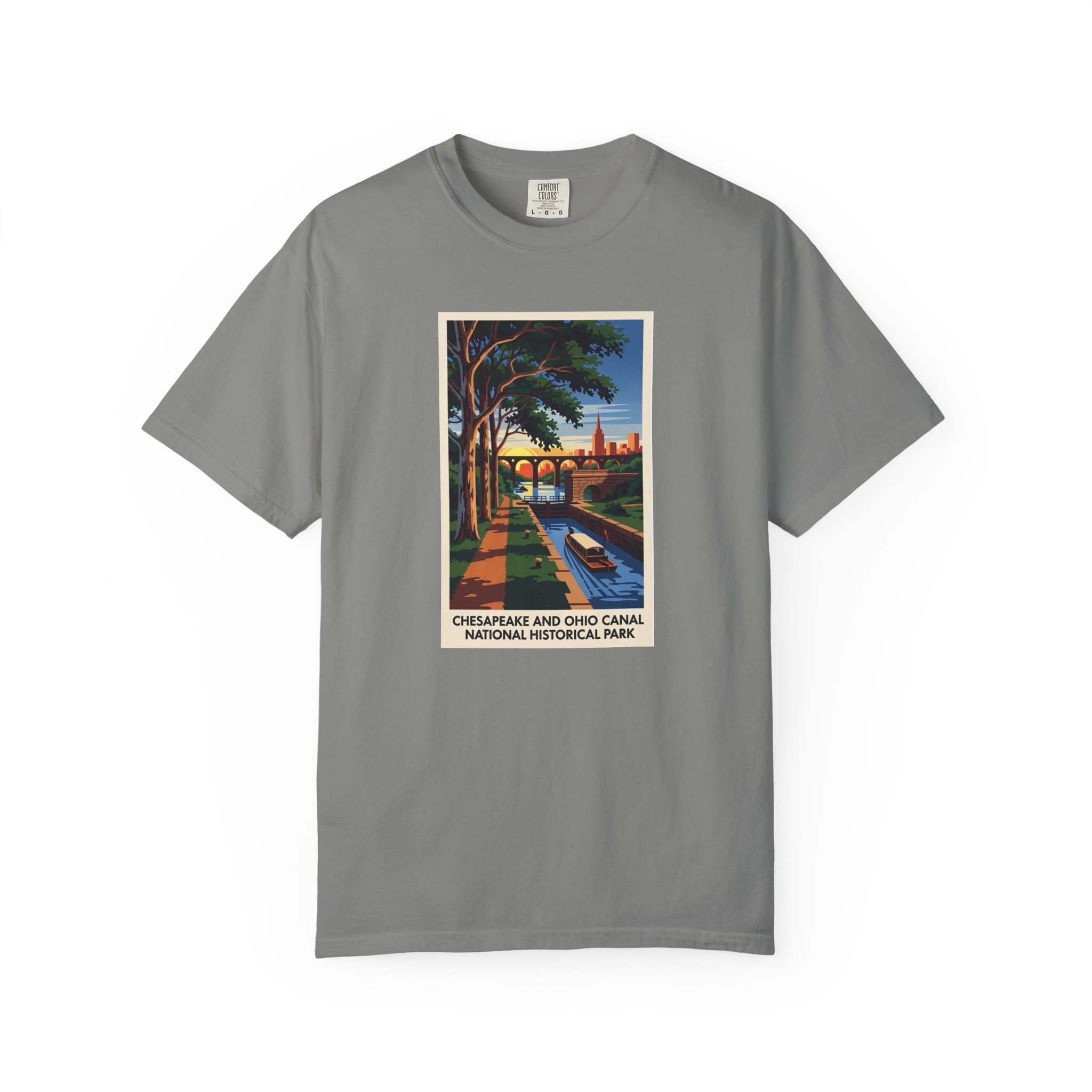 Chesapeake and Ohio Canal National Historical Park WPA Style Unisex T-shirt - Image 7