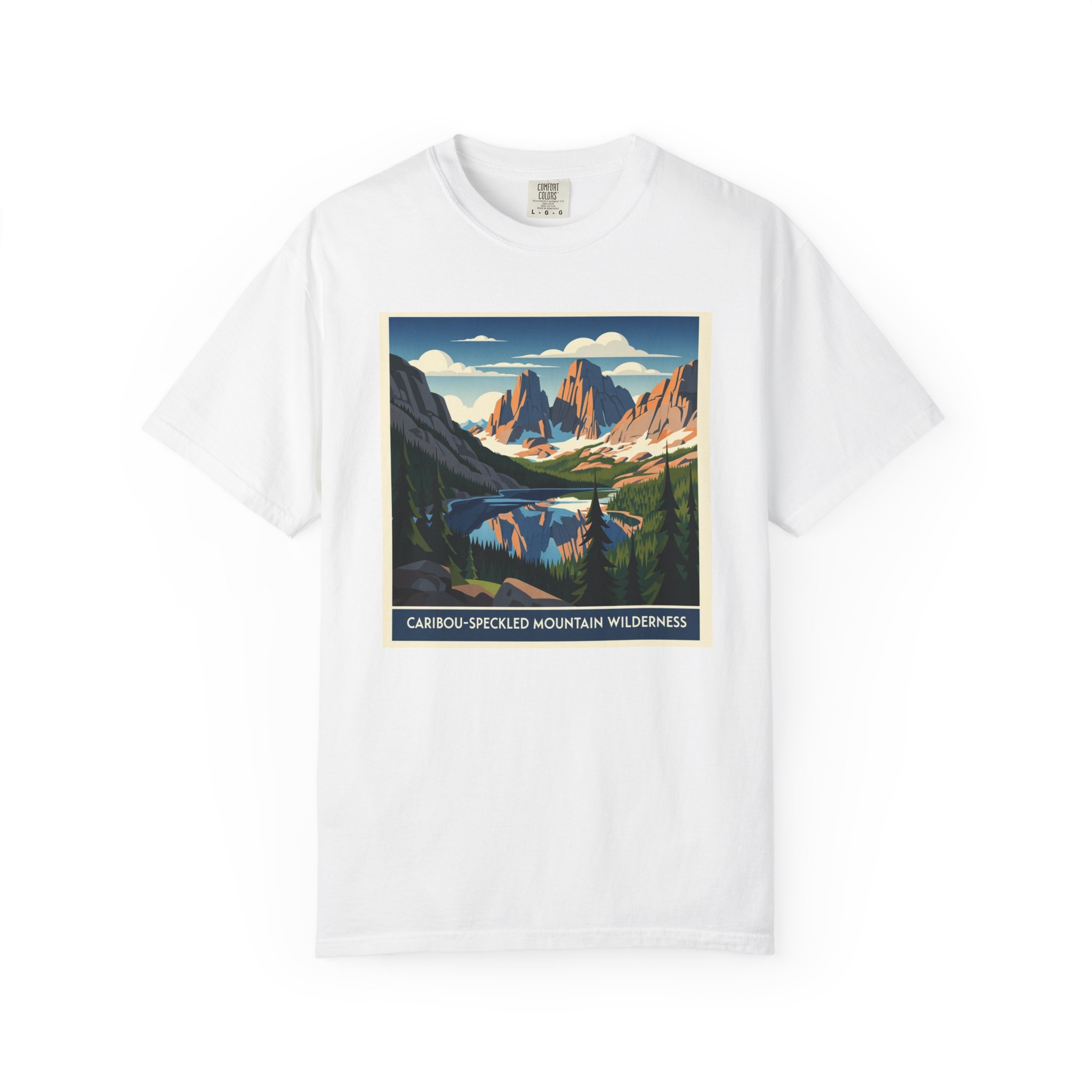 Caribou–Speckled Mountain Wilderness WPA Style Unisex T-shirt