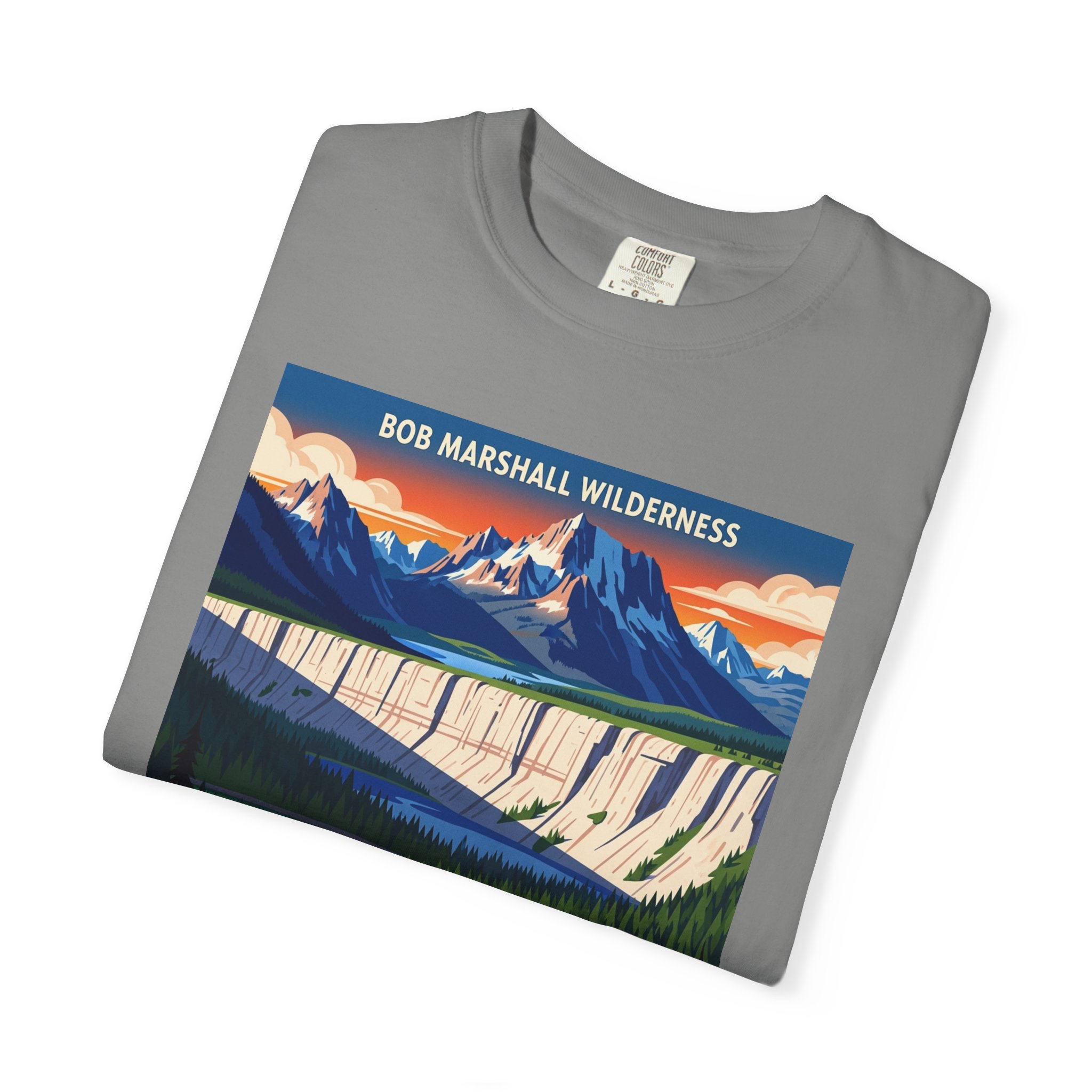 Bob Marshall Wilderness WPA Style Unisex T-shirt - Image 9