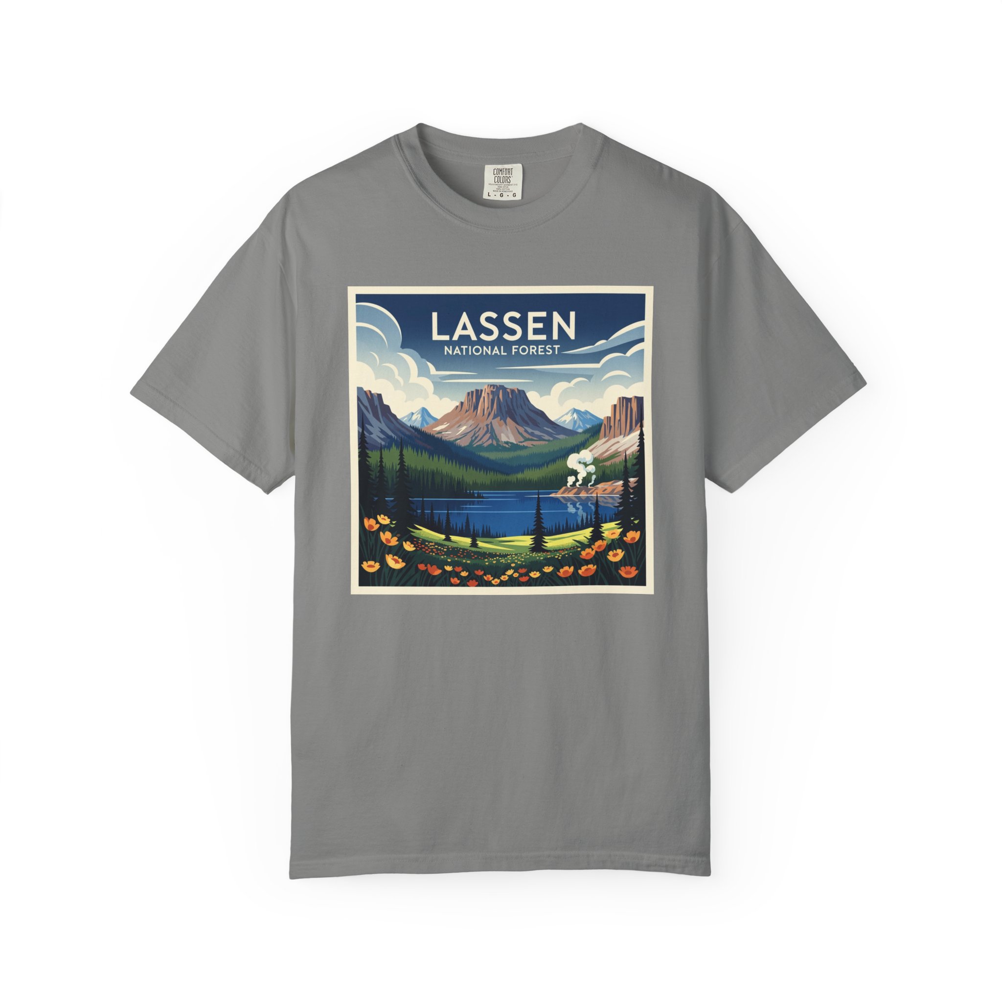 Lassen National Forest WPA Style Unisex T-shirt - Image 7