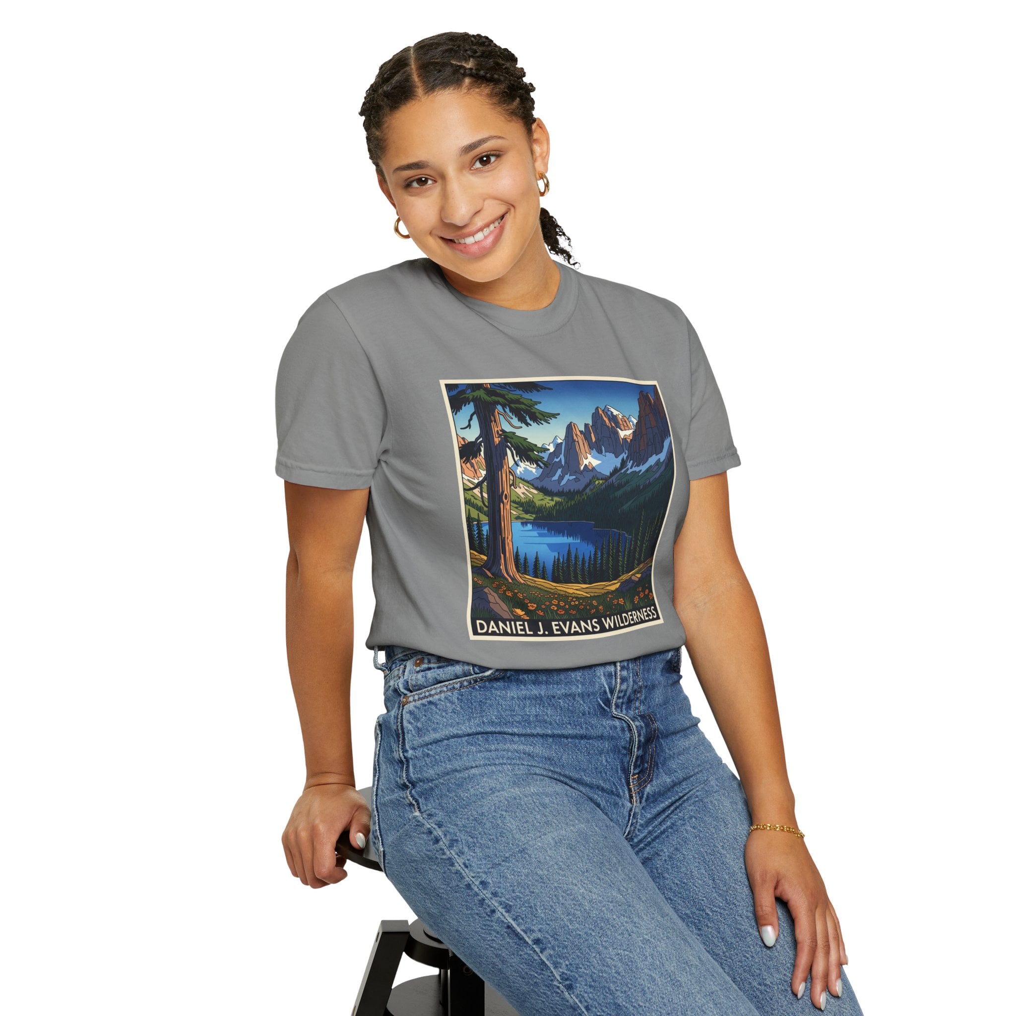 Daniel J. Evans Wilderness WPA Style Unisex T-shirt - Image 11