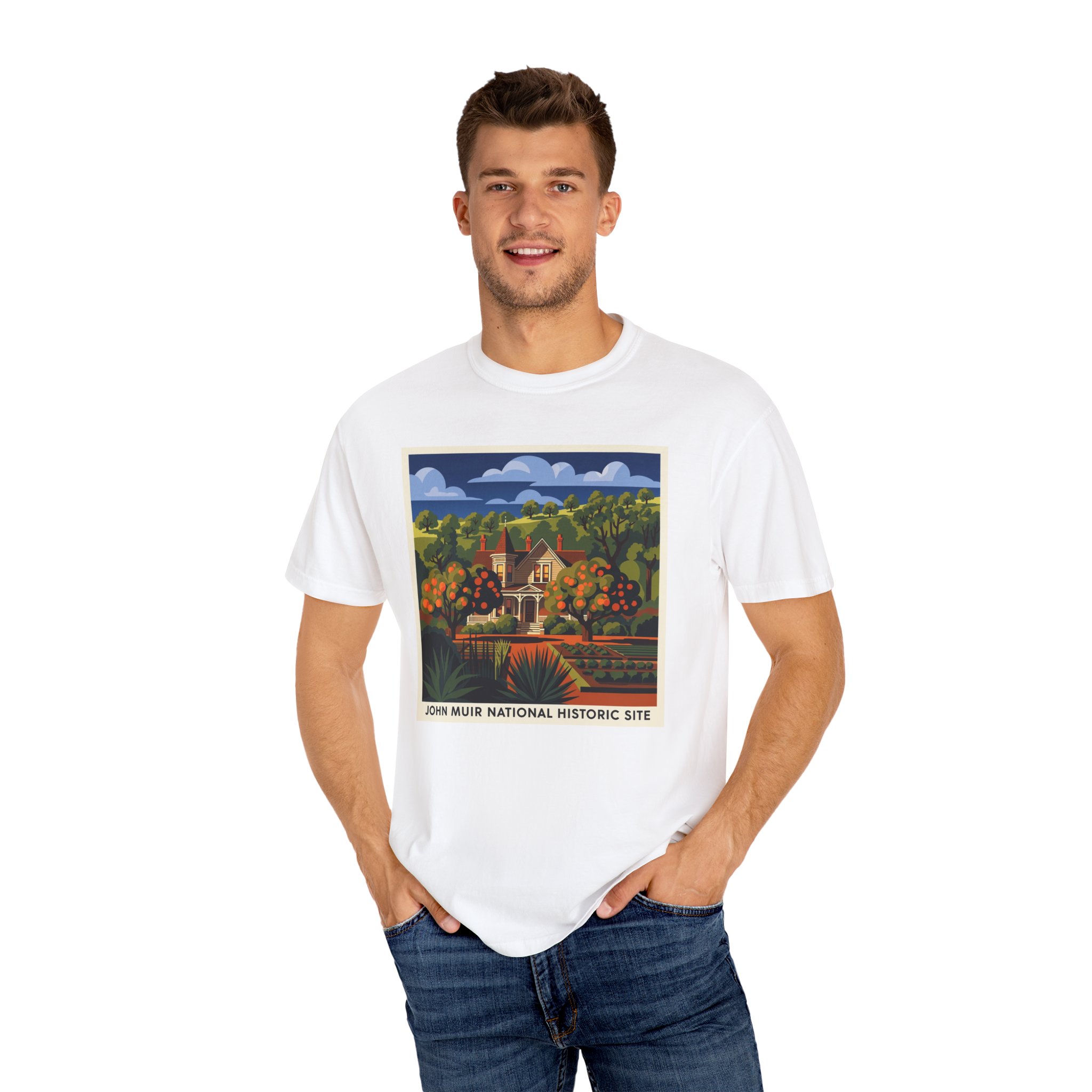 John Muir Wilderness WPA Style Unisex T-shirt - Image 4