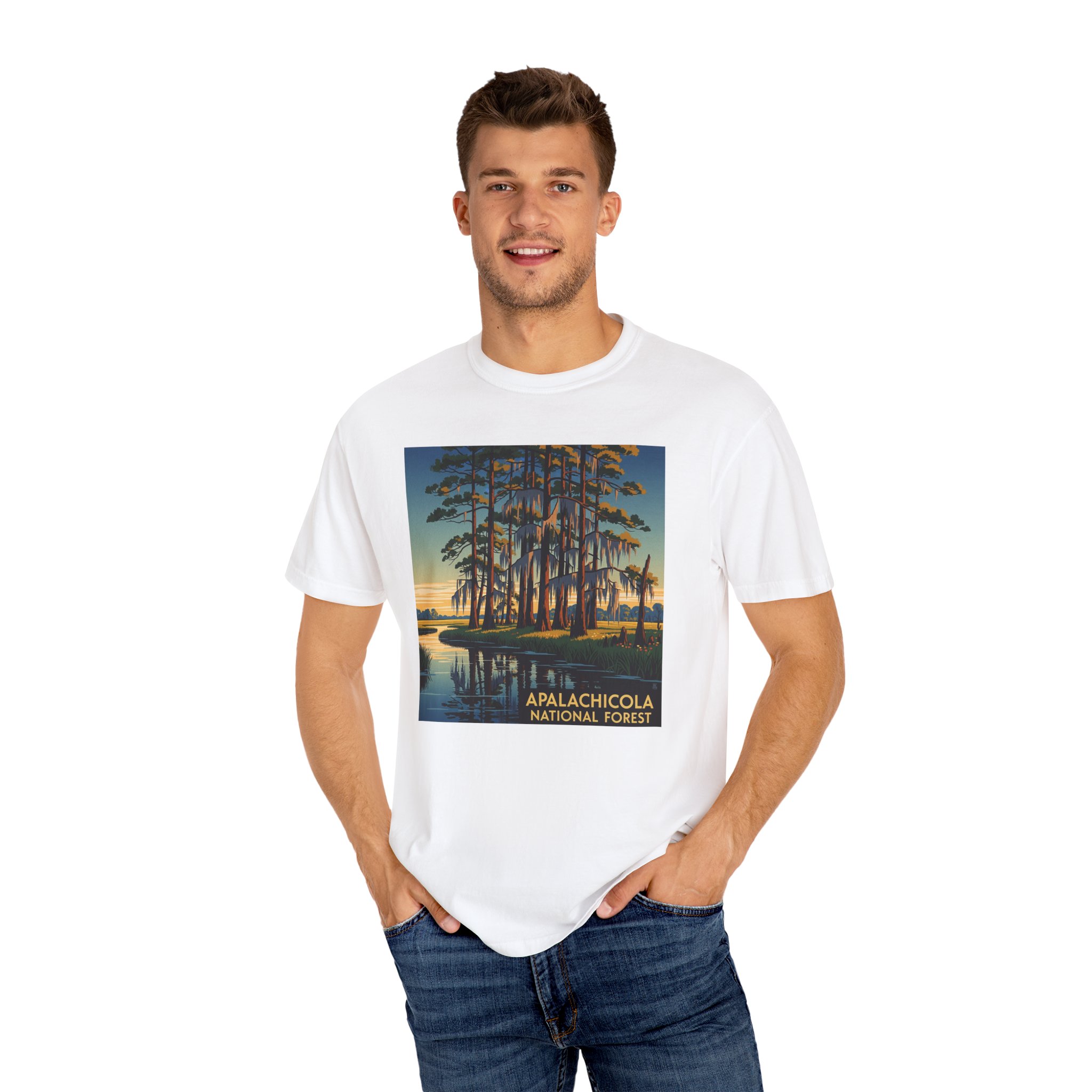Apalachicola National Forest WPA Style Unisex T-shirt - Image 4