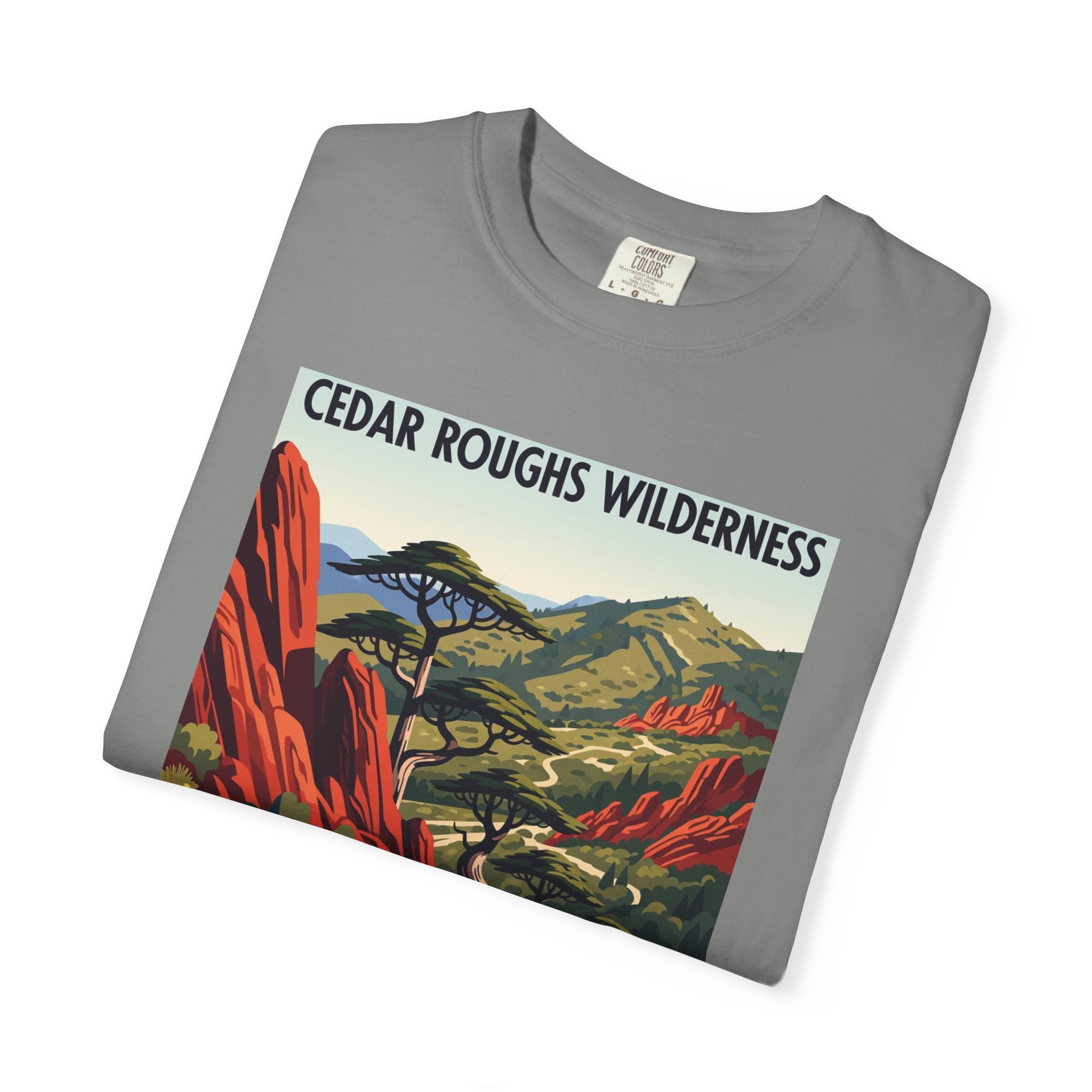 Cedar Roughs Wilderness WPA Style Unisex T-shirt - Image 9
