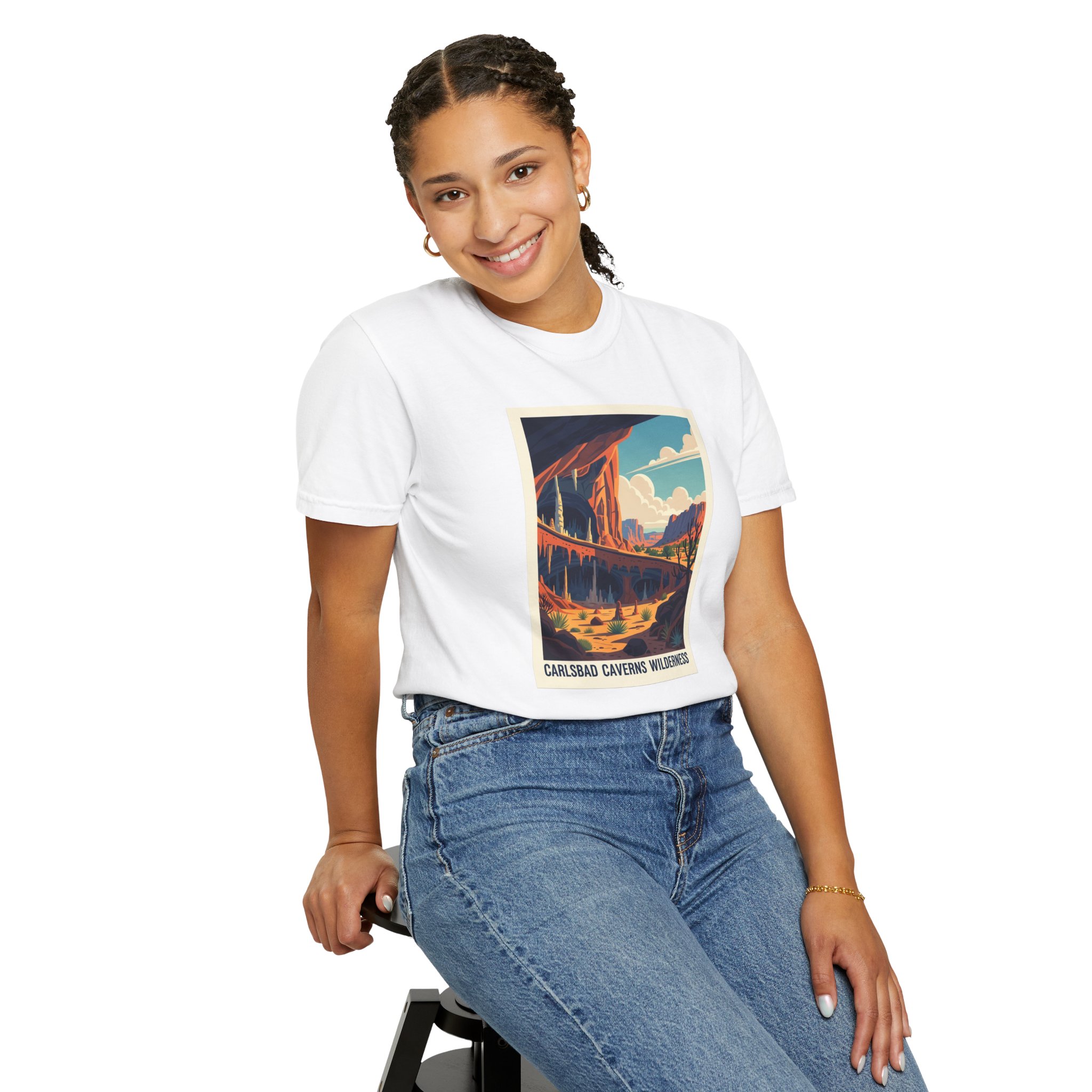Carlsbad Caverns Wilderness WPA Style Unisex T-shirt - Image 5