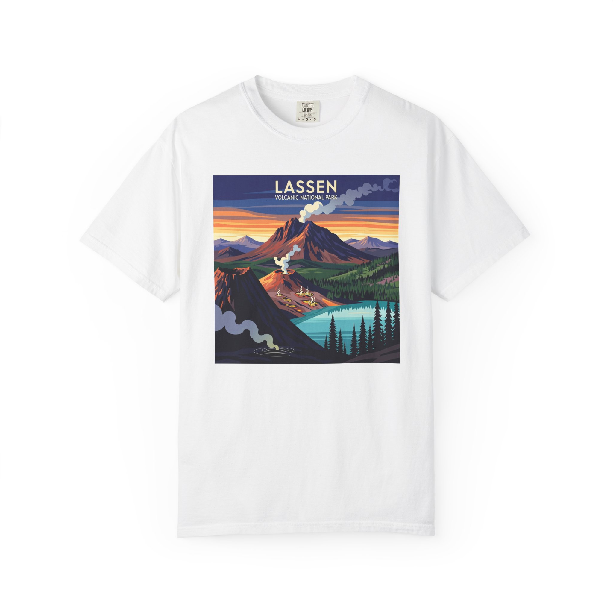 Lassen Volcanic National Park WPA Style Unisex T-shirt