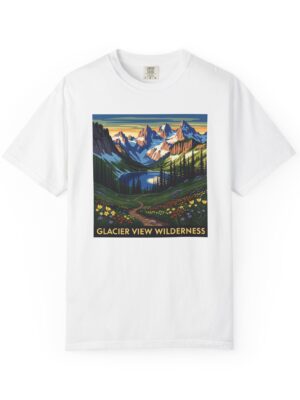 Glacier View Wilderness WPA Style Unisex T-shirt