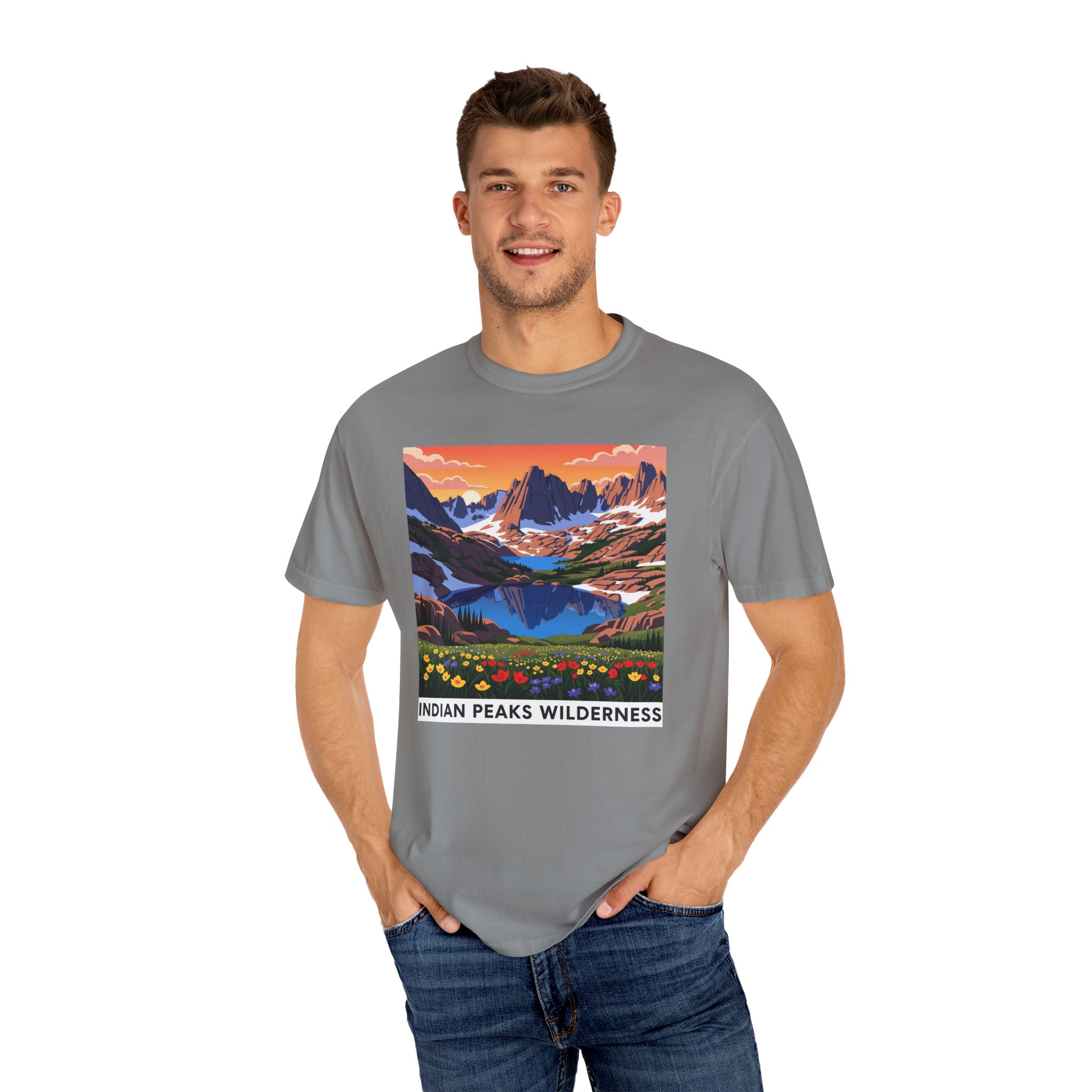 Indian Peaks Wilderness WPA Style Unisex T-shirt - Image 10