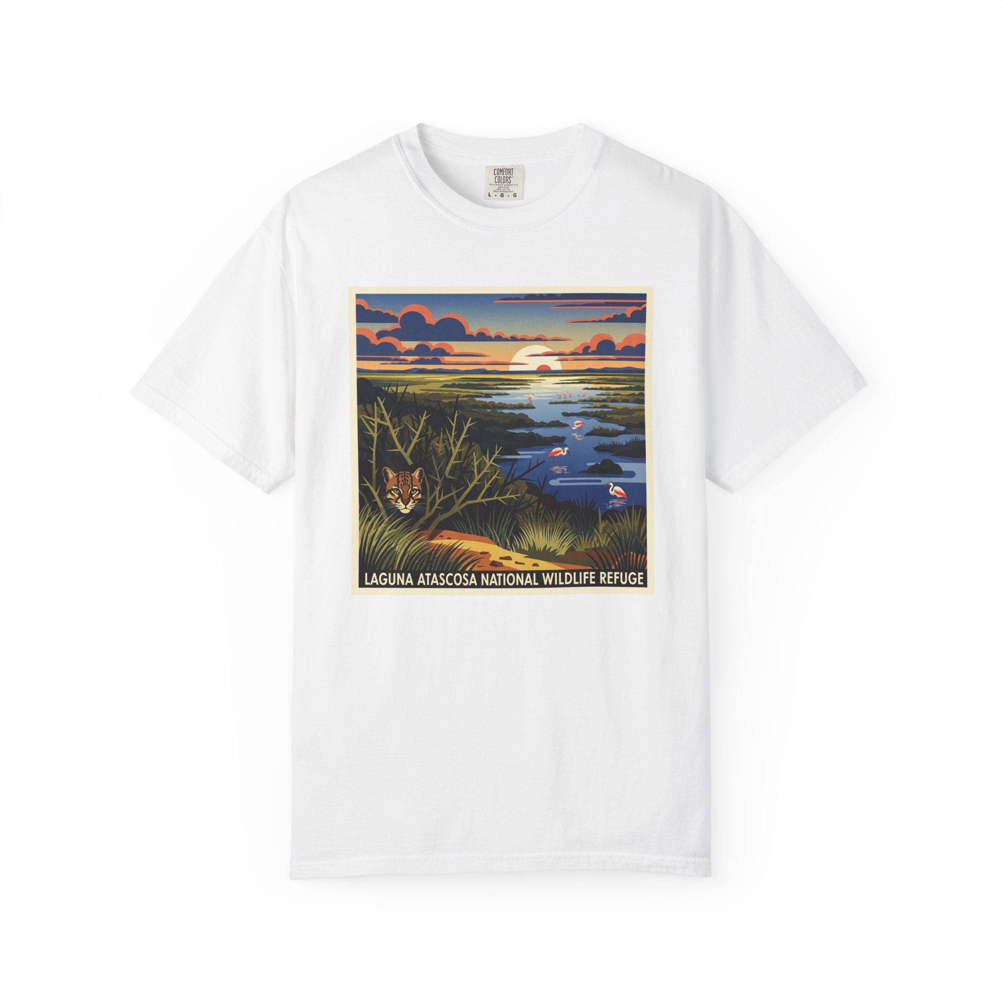 Laguna Atascosa National Wildlife Refuge WPA Style Unisex T-shirt