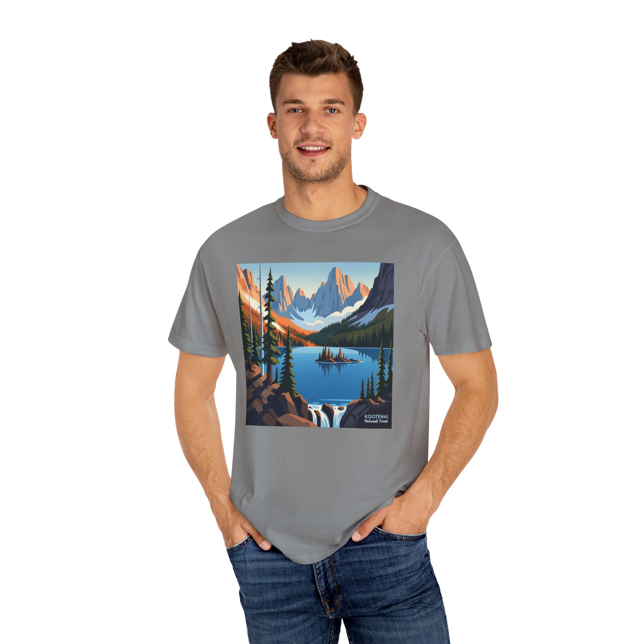 Kootenai National Forest WPA Style Unisex T-shirt - Image 10