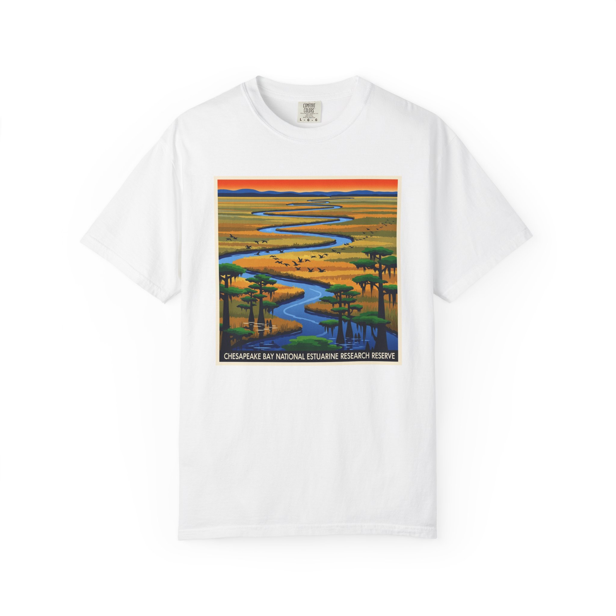 Chesapeake Bay National Estuarine Research Reserve WPA Style Unisex T-shirt