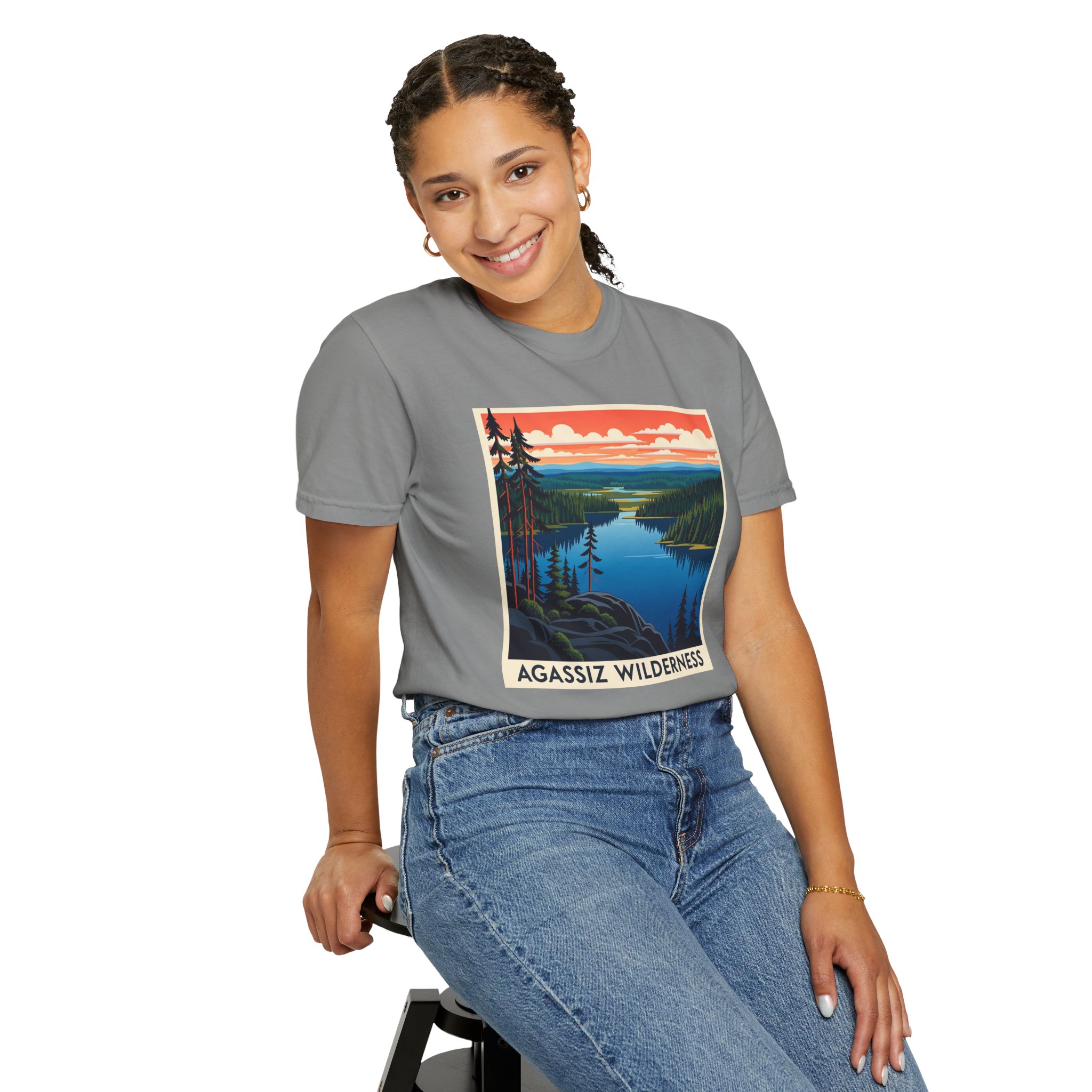 Agassiz Wilderness WPA Style Unisex T-shirt - Image 11