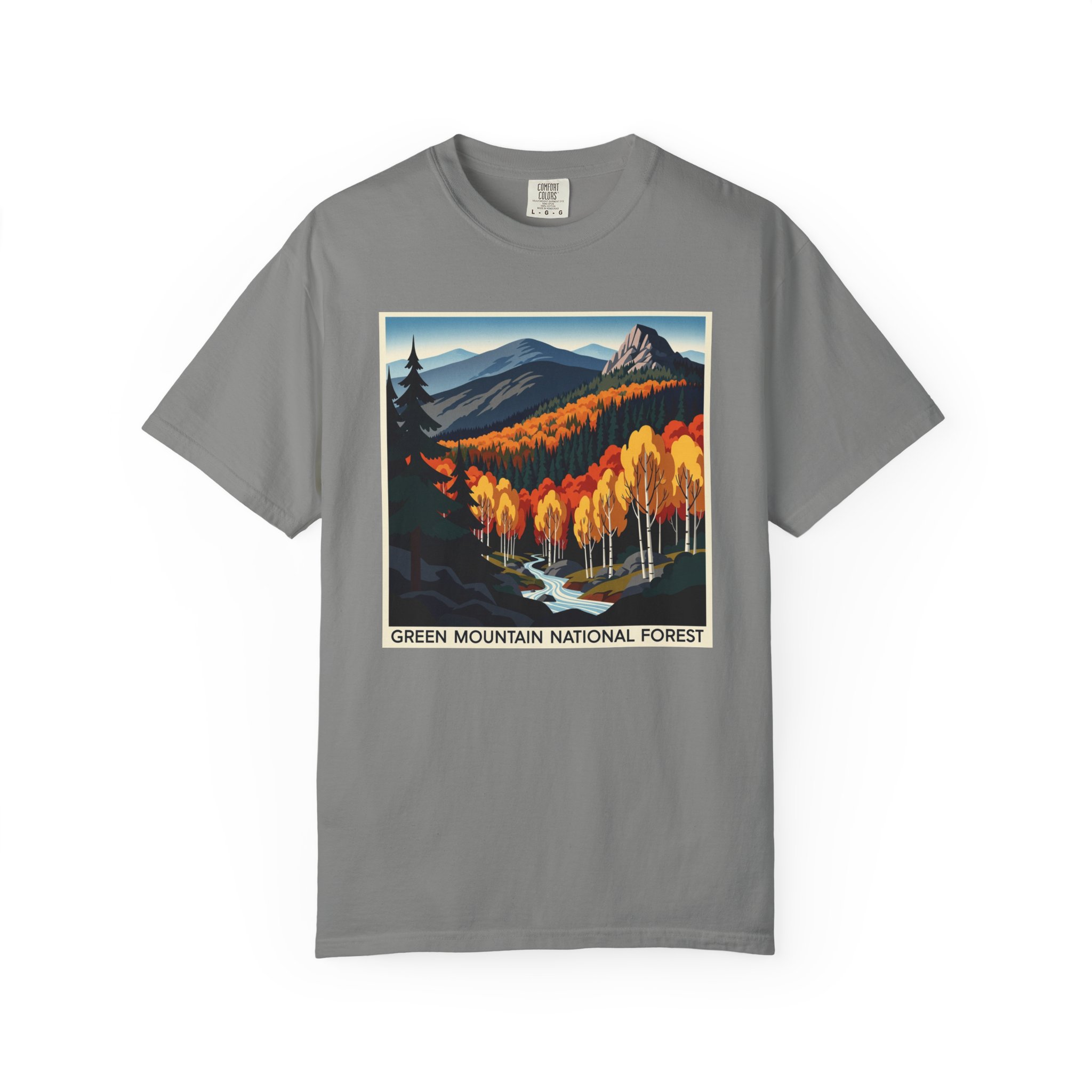 Green Mountain National Forest WPA Style Unisex T-shirt - Image 7