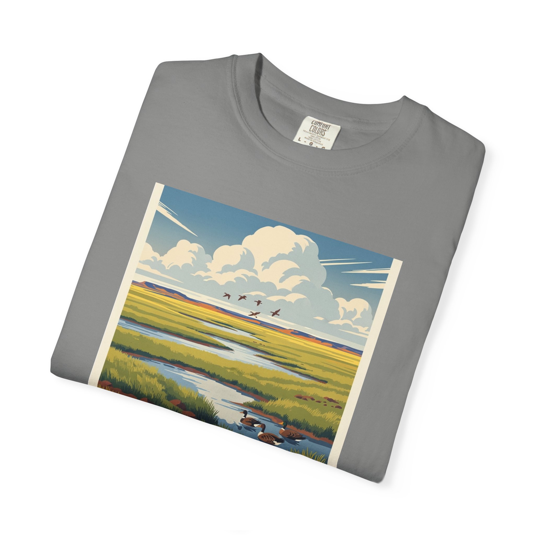 Bamforth National Wildlife Refuge WPA Style Unisex T-shirt - Image 9