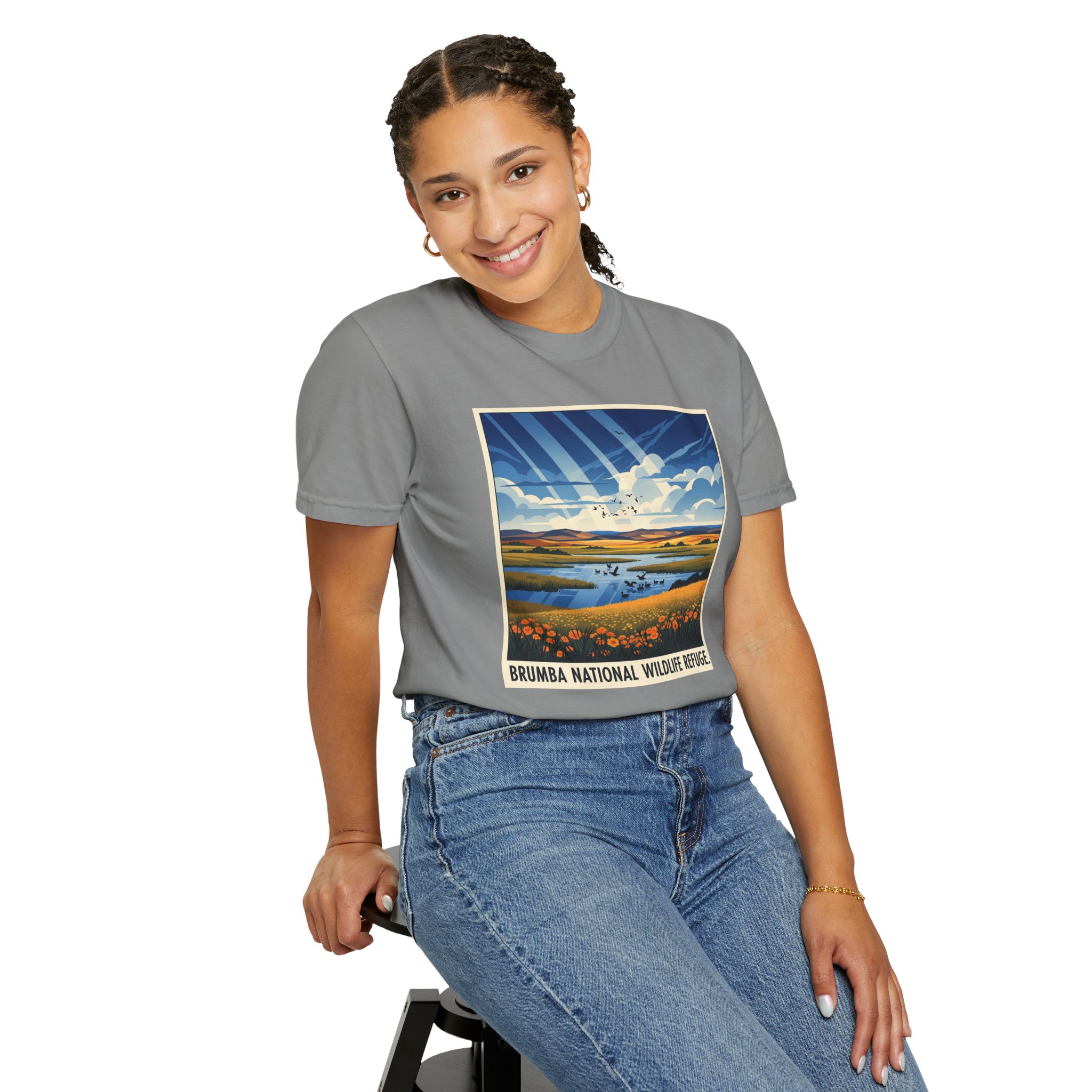 Brumba National Wildlife Refuge WPA Style Unisex T-shirt - Image 11