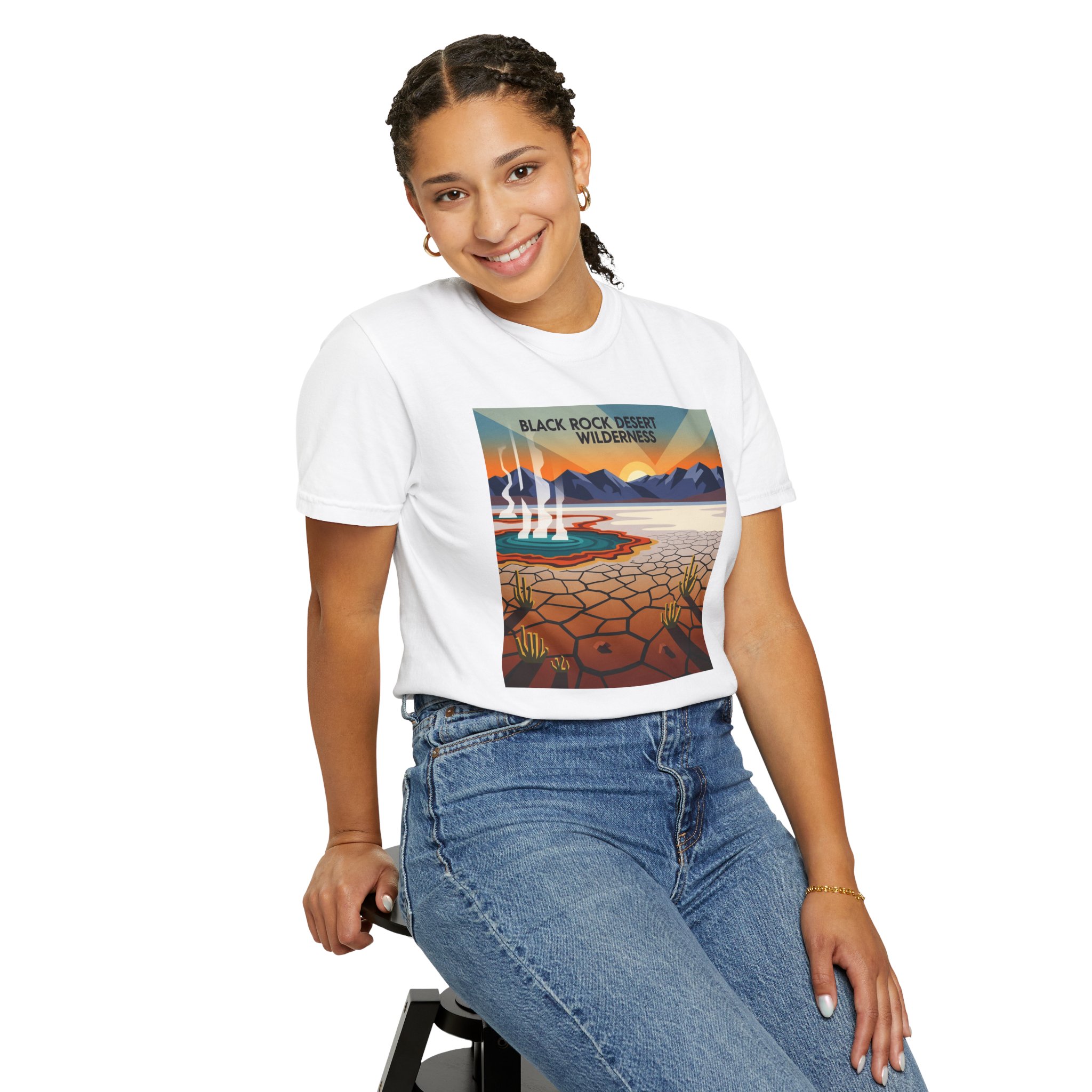 Black Rock Desert Wilderness WPA Style Unisex T-shirt - Image 5