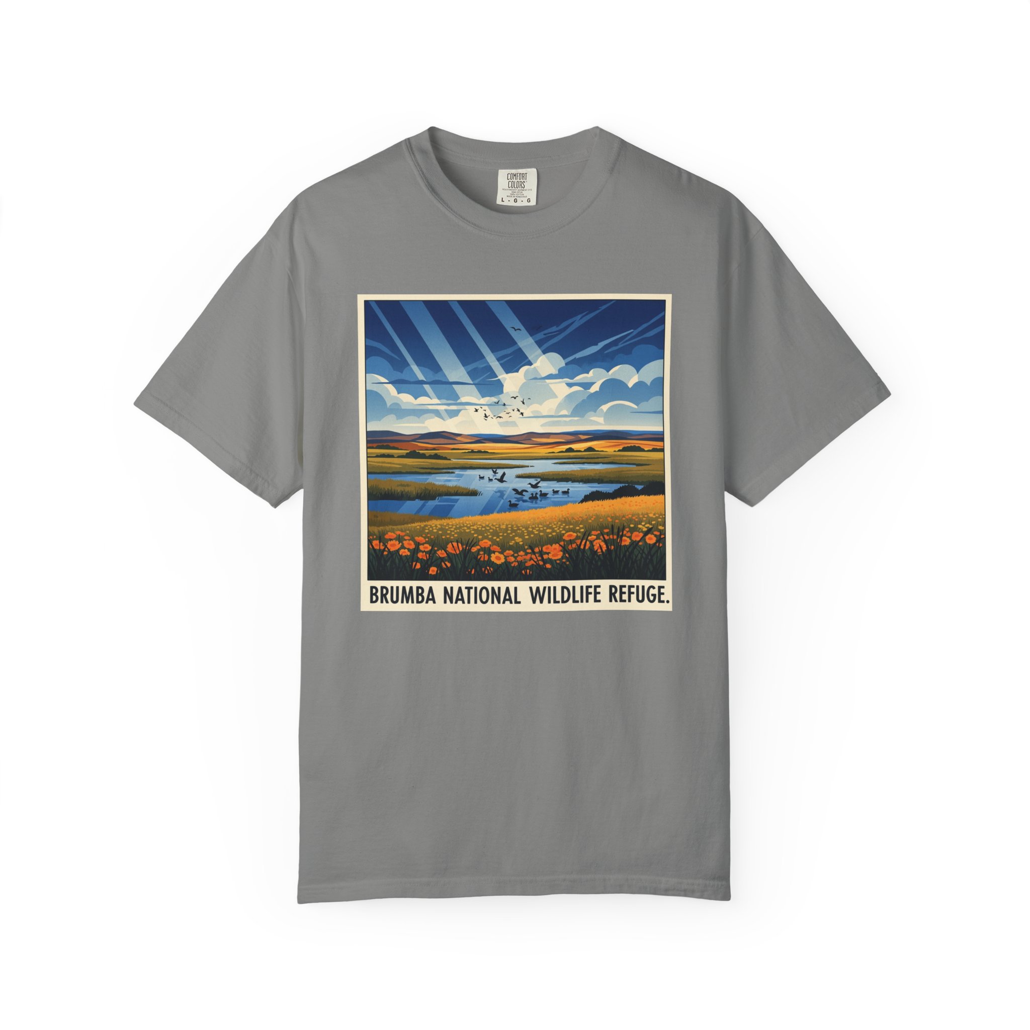 Brumba National Wildlife Refuge WPA Style Unisex T-shirt - Image 7