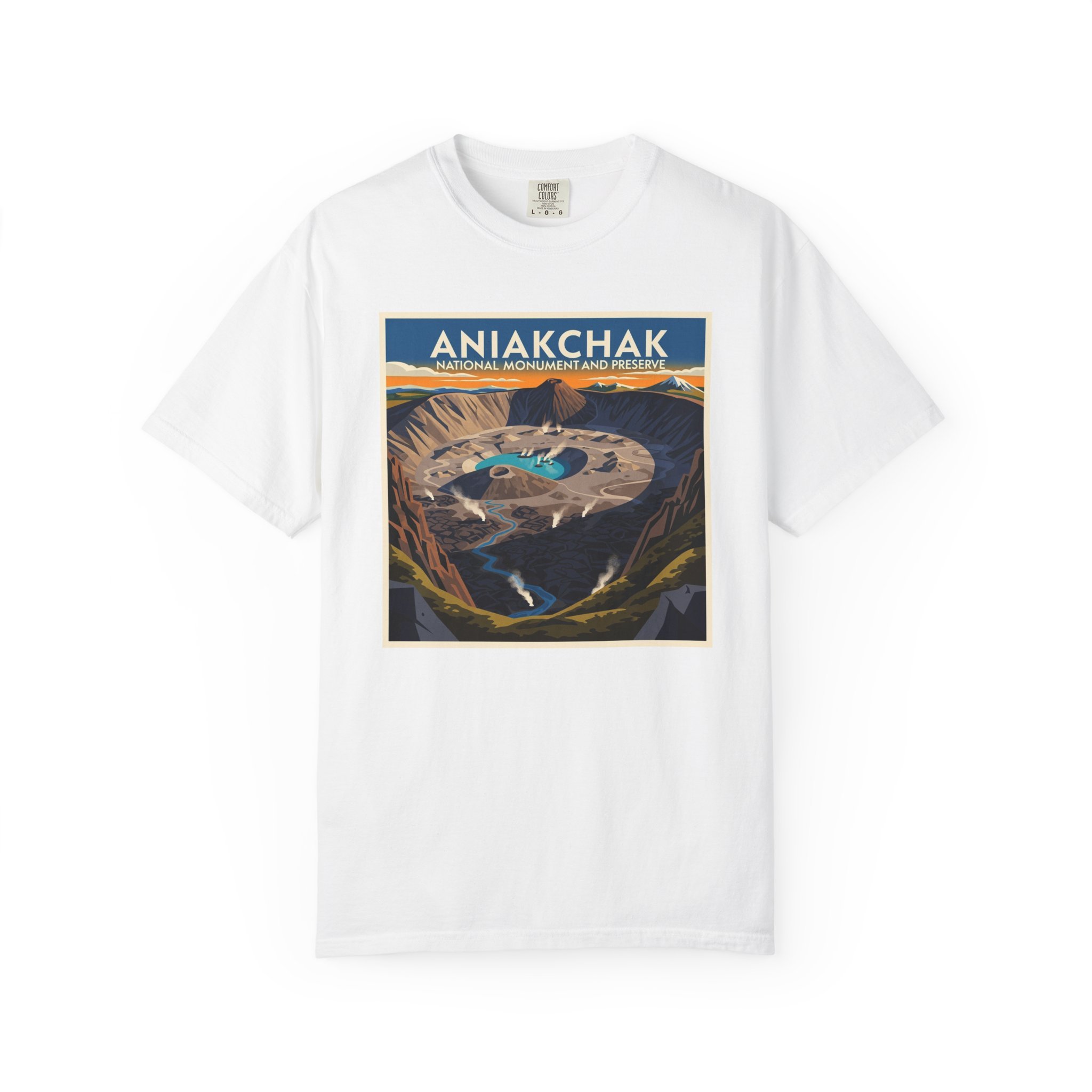 Aniakchak National Monument and Preserve WPA Style Unisex T-shirt