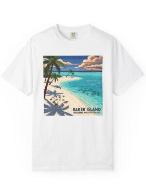 Baker Island National Wildlife Refuge WPA Style Unisex T-shirt