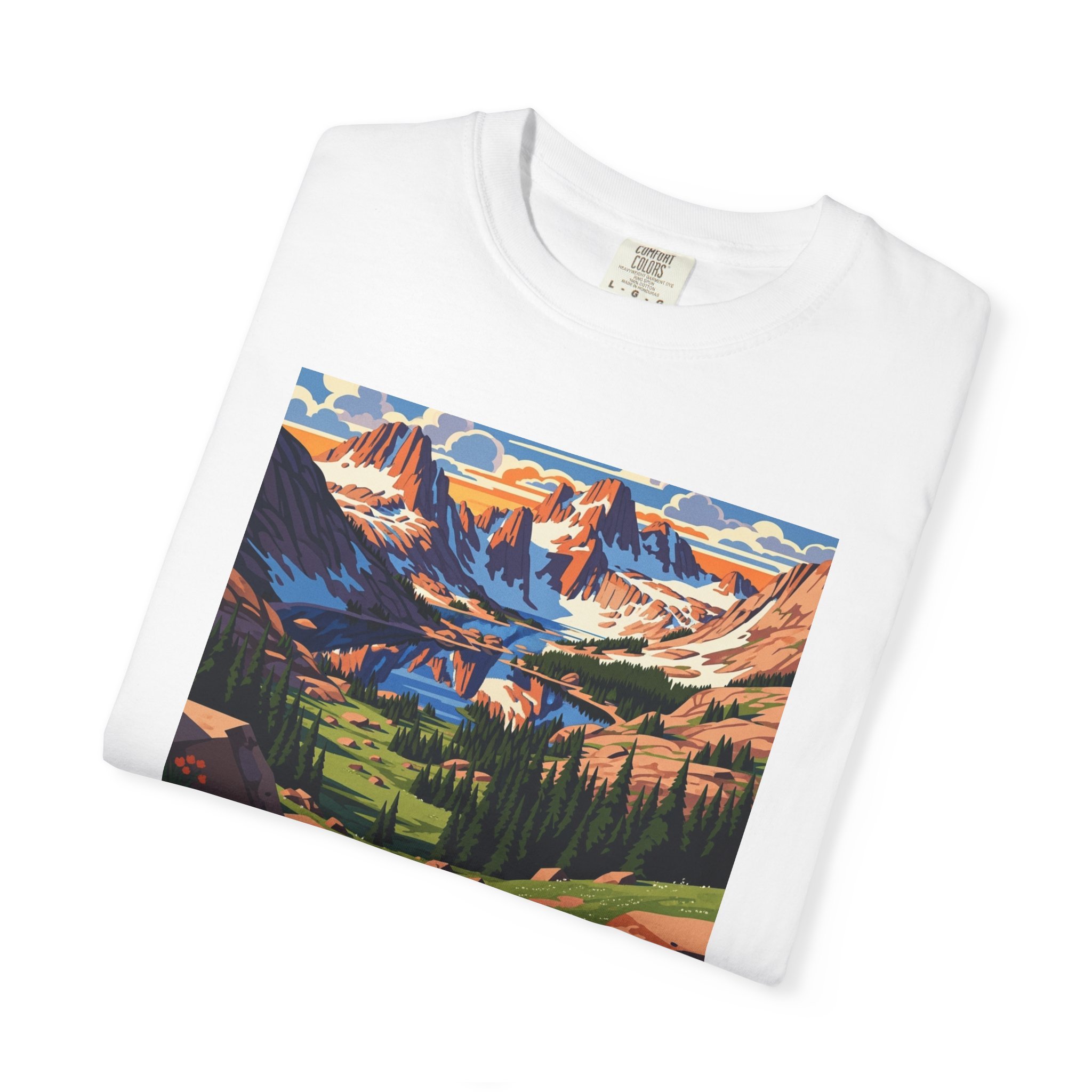 Bridger Wilderness WPA Style Unisex T-shirt - Image 3