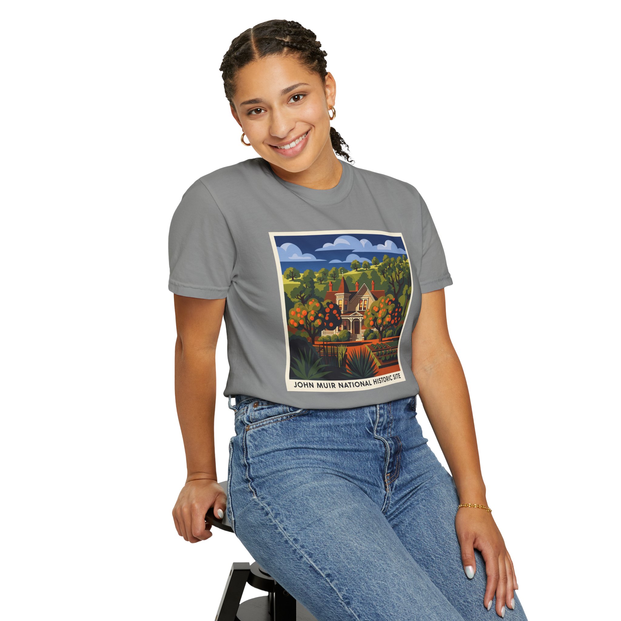 John Muir Wilderness WPA Style Unisex T-shirt - Image 11