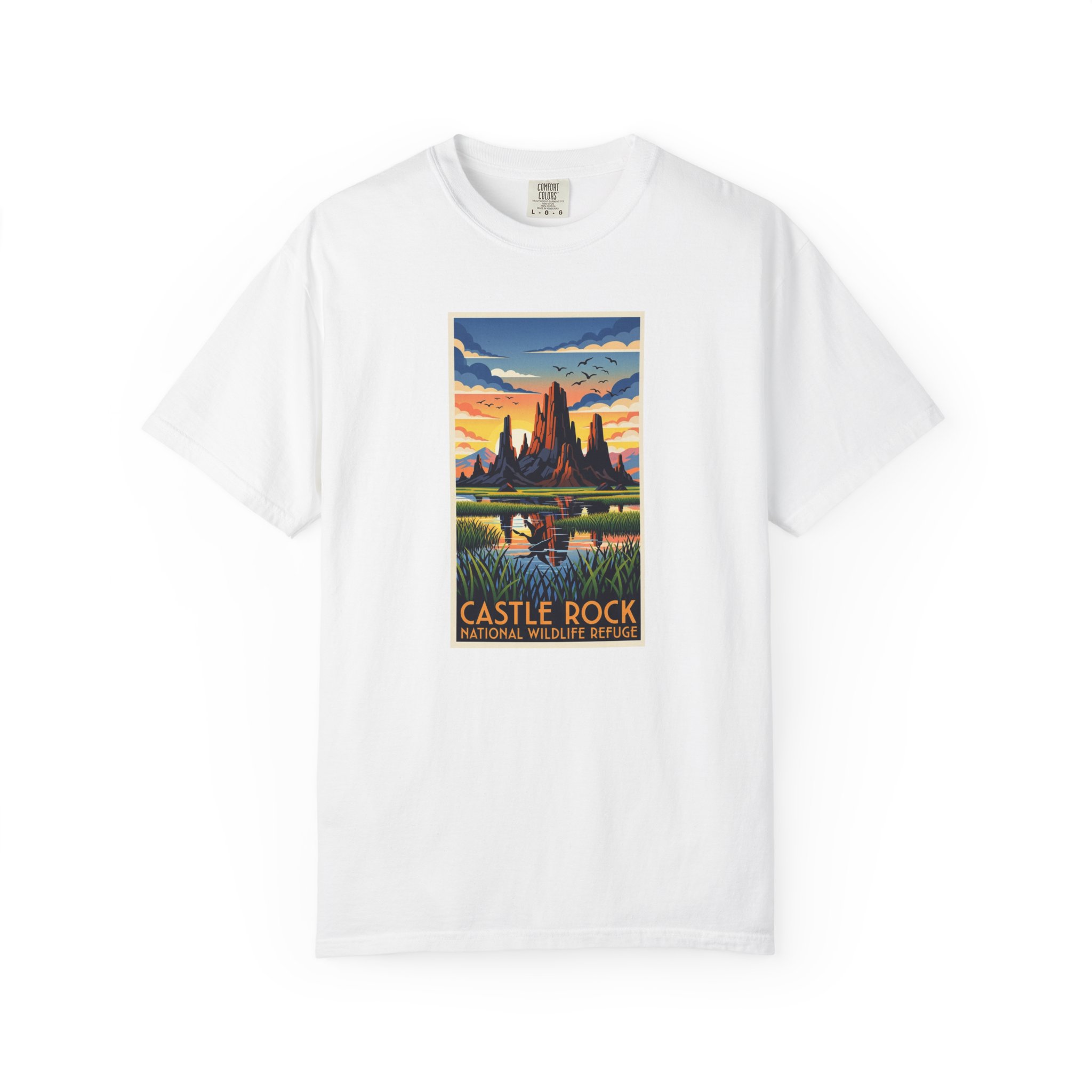 Castle Rock National Wildlife Refuge WPA Style Unisex T-shirt