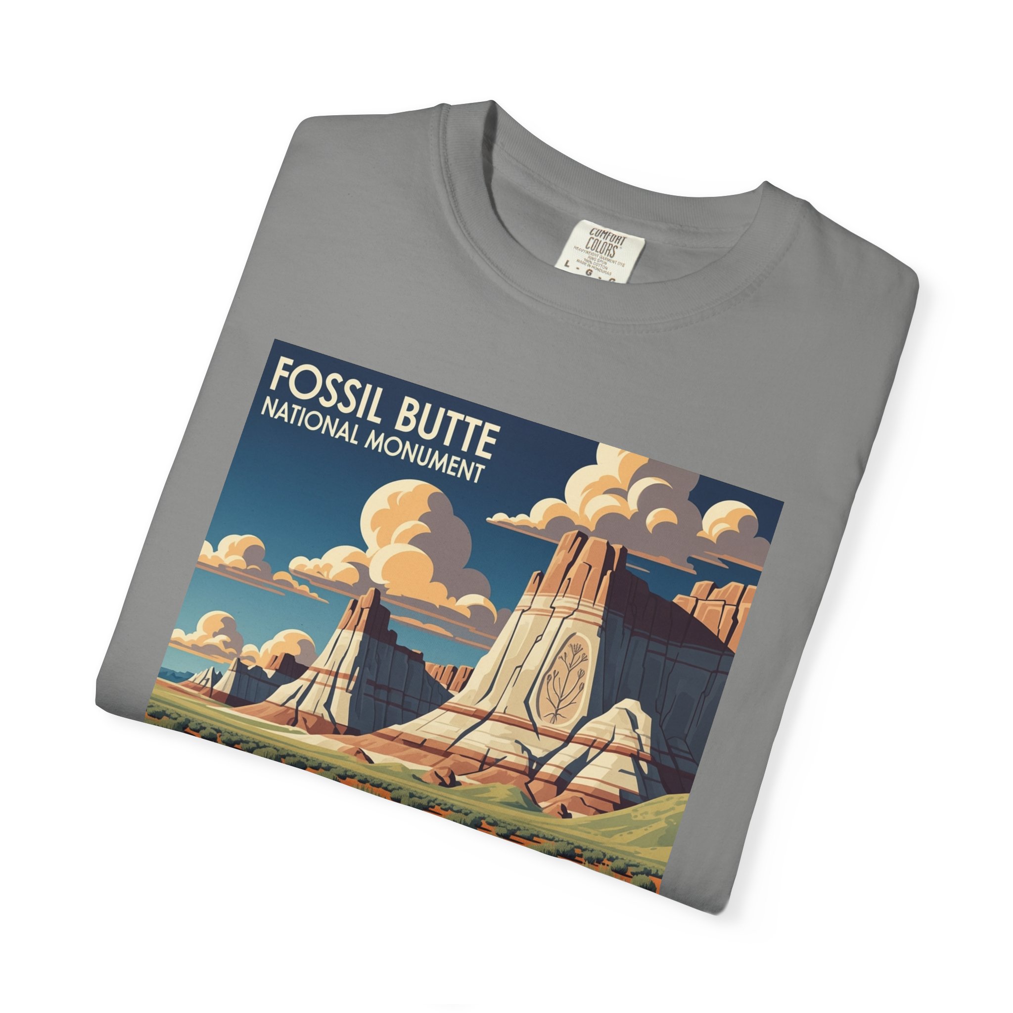 Fossil Butte National Monument WPA Style Unisex T-shirt - Image 9