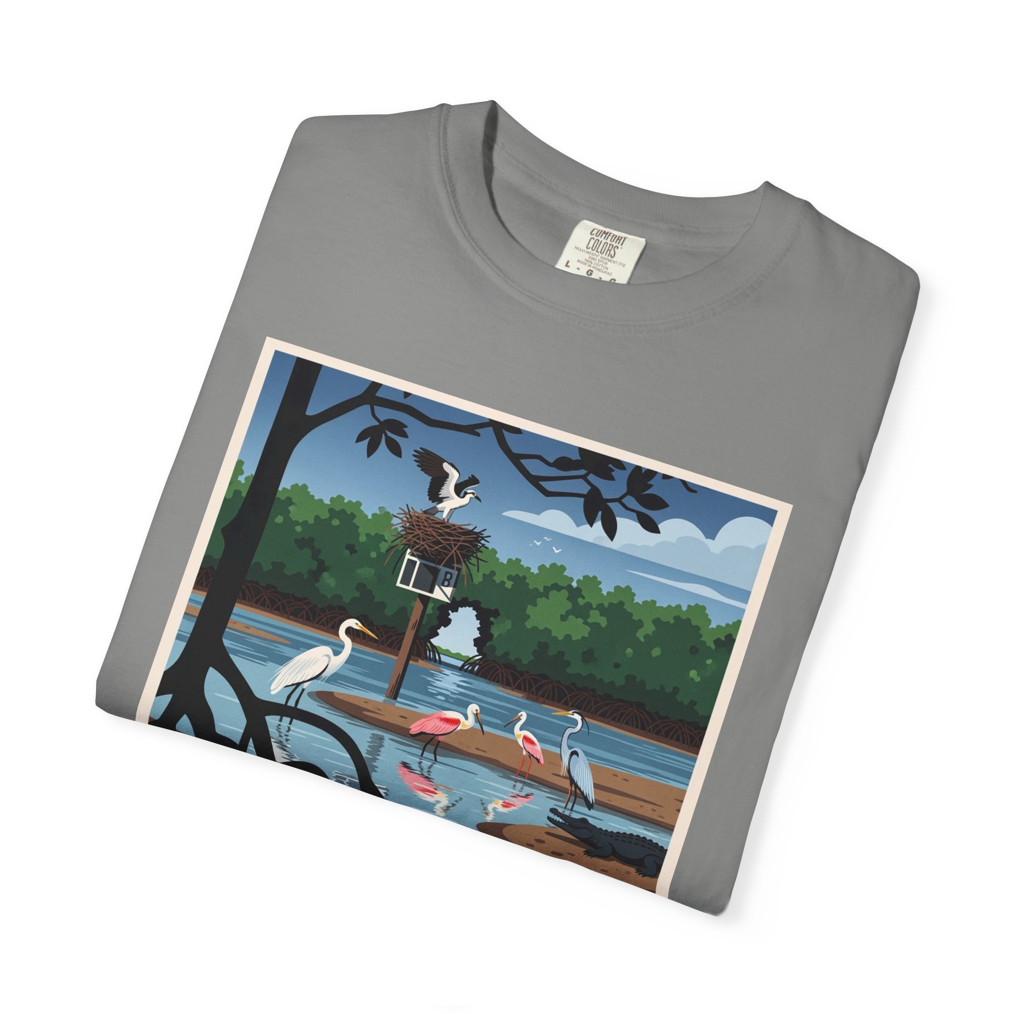 J.N. 'Ding' Darling National Wildlife Refuge WPA Style Unisex T-shirt - Image 9