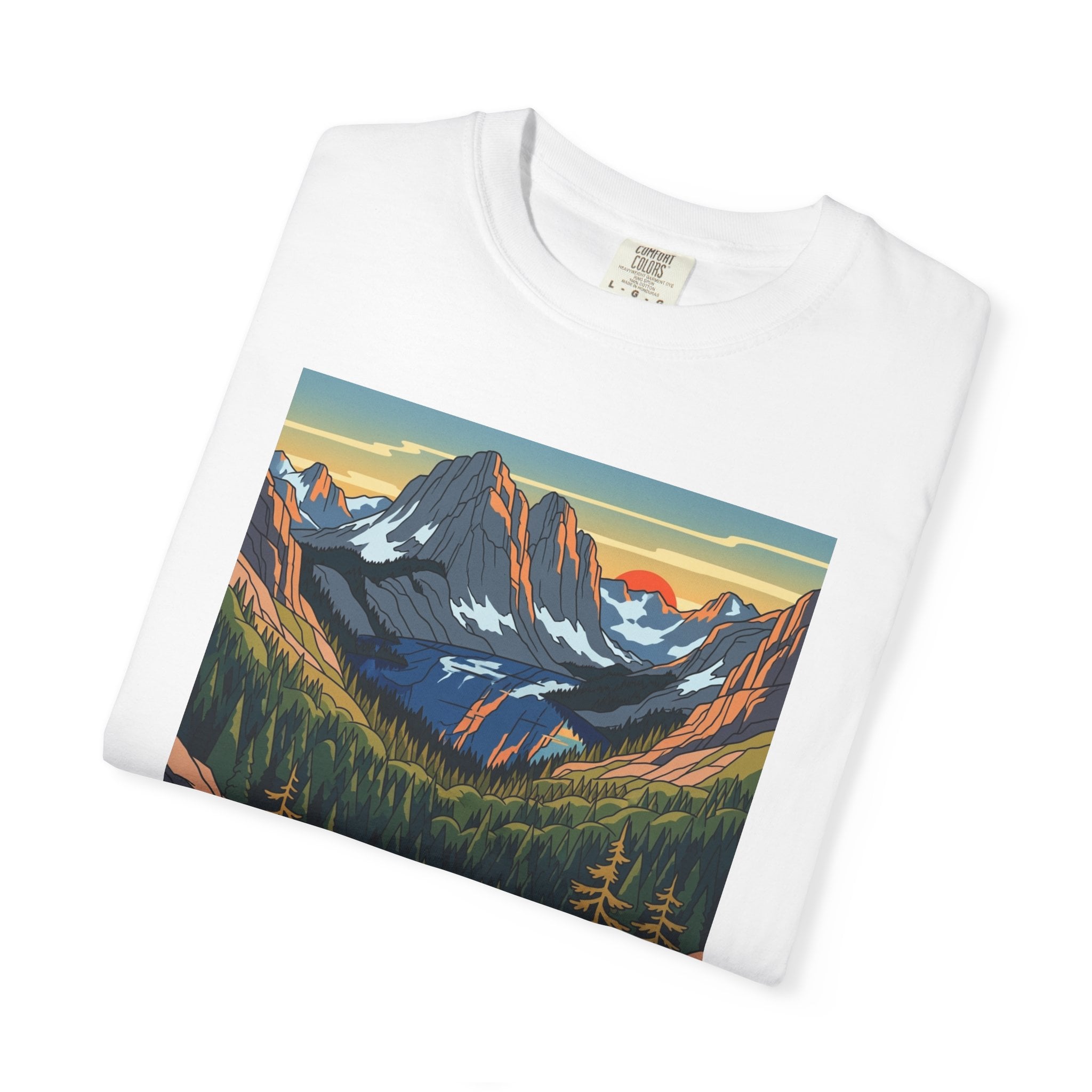 Flathead National Forest WPA Style Unisex T-shirt - Image 3