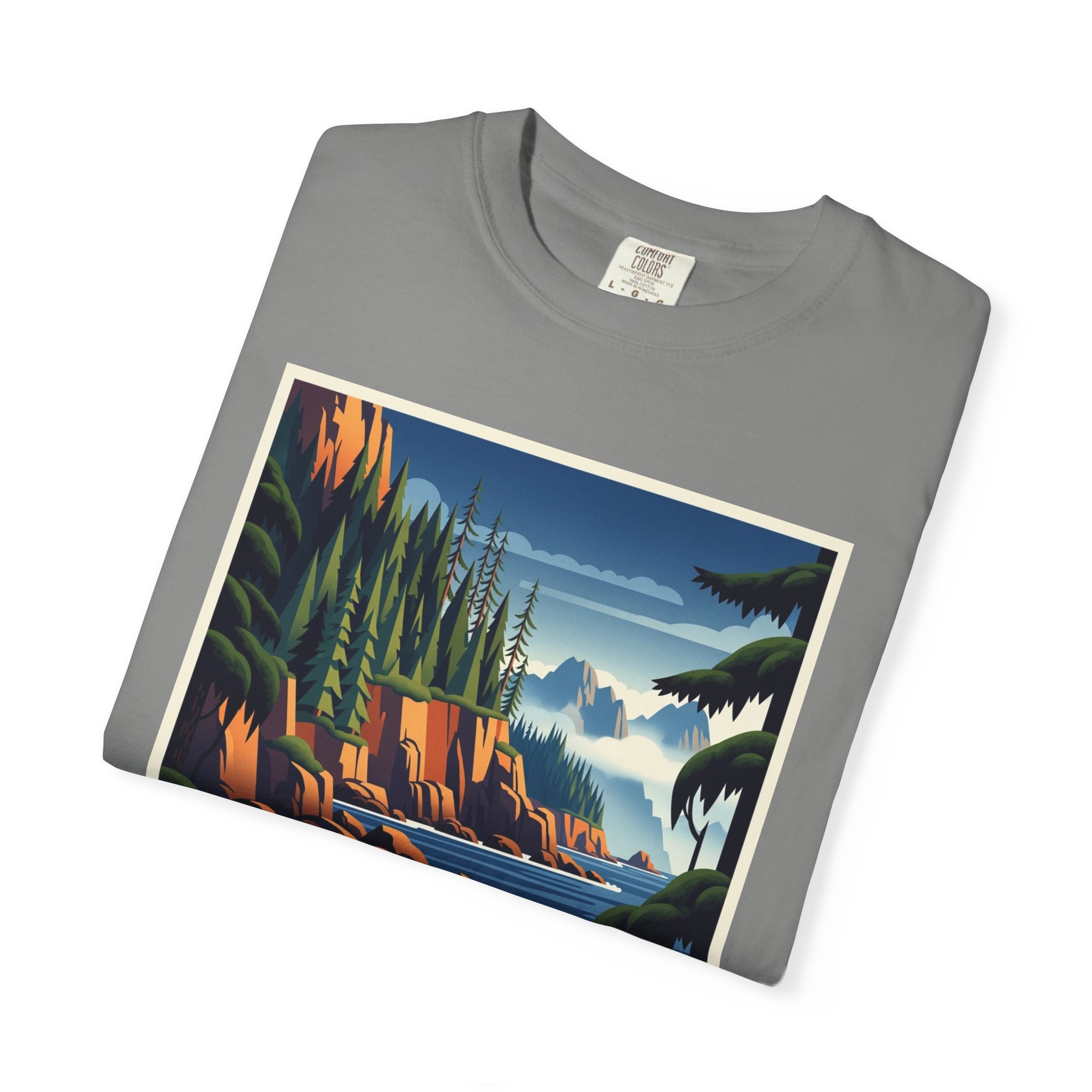 Coronation Island Wilderness WPA Style Unisex T-shirt - Image 9