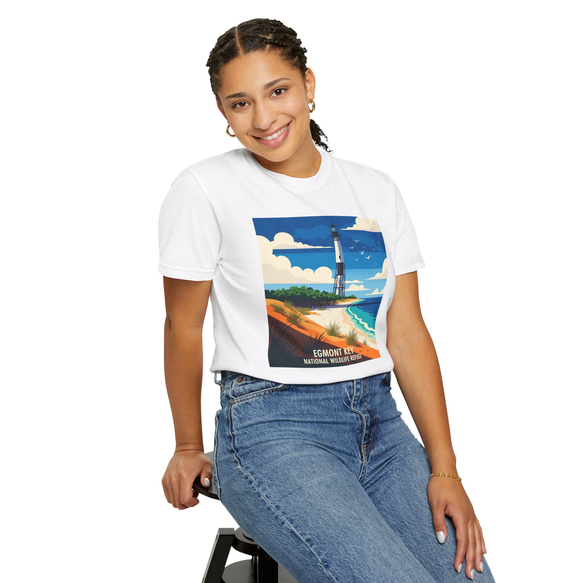 Egmont Key National Wildlife Refuge WPA Style Unisex T-shirt - Image 5
