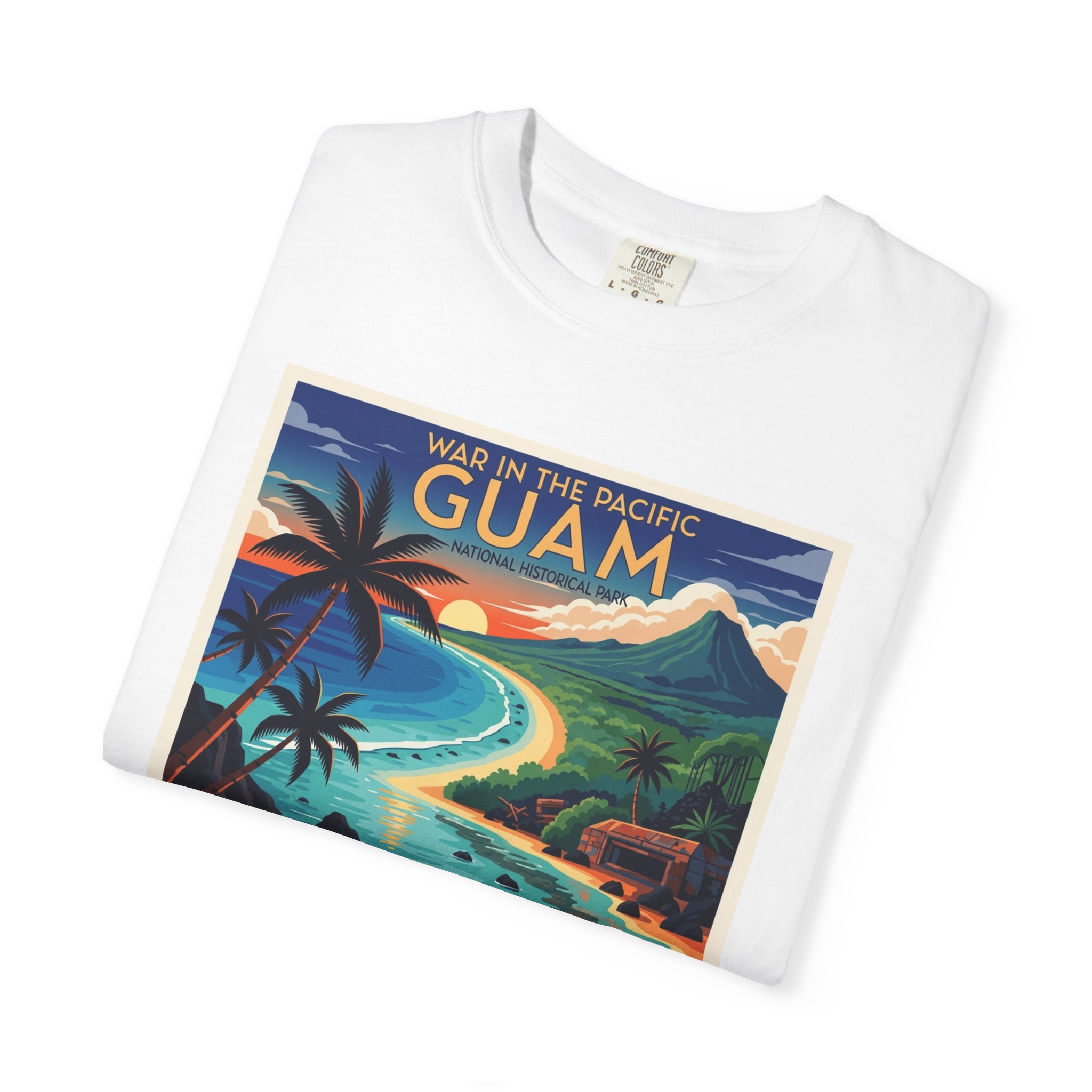 War in the Pacific National Historical Park WPA Style Unisex T-shirt - Image 3