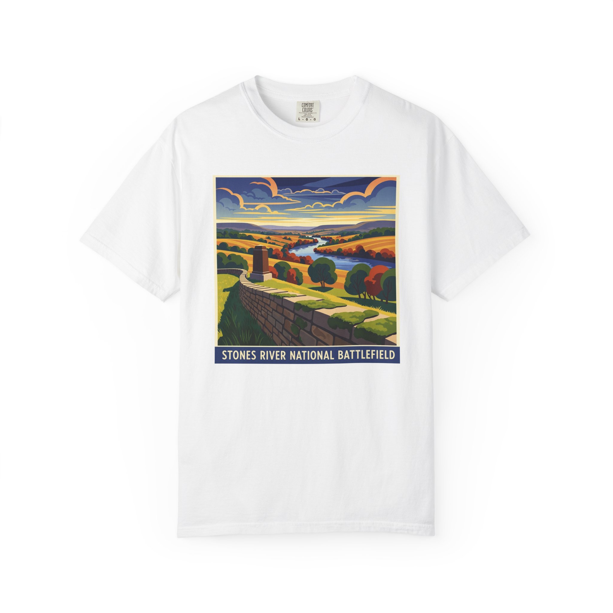 Stones River National Battlefield WPA Style Unisex T-shirt