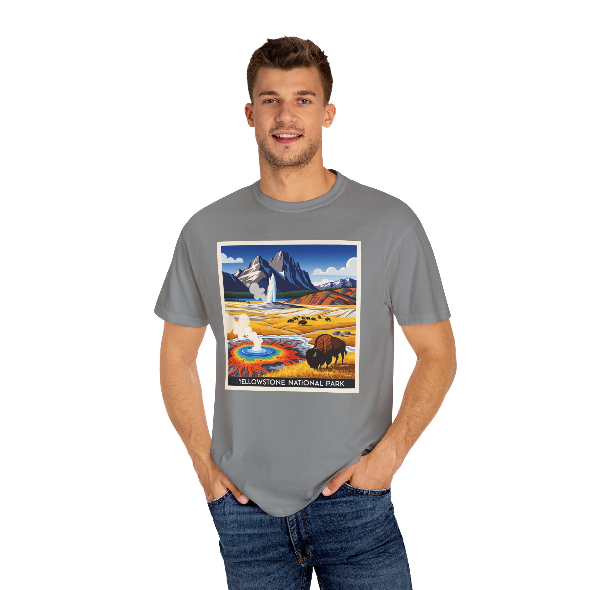 Yellowstone National Park WPA Style Unisex T-shirt - Image 10