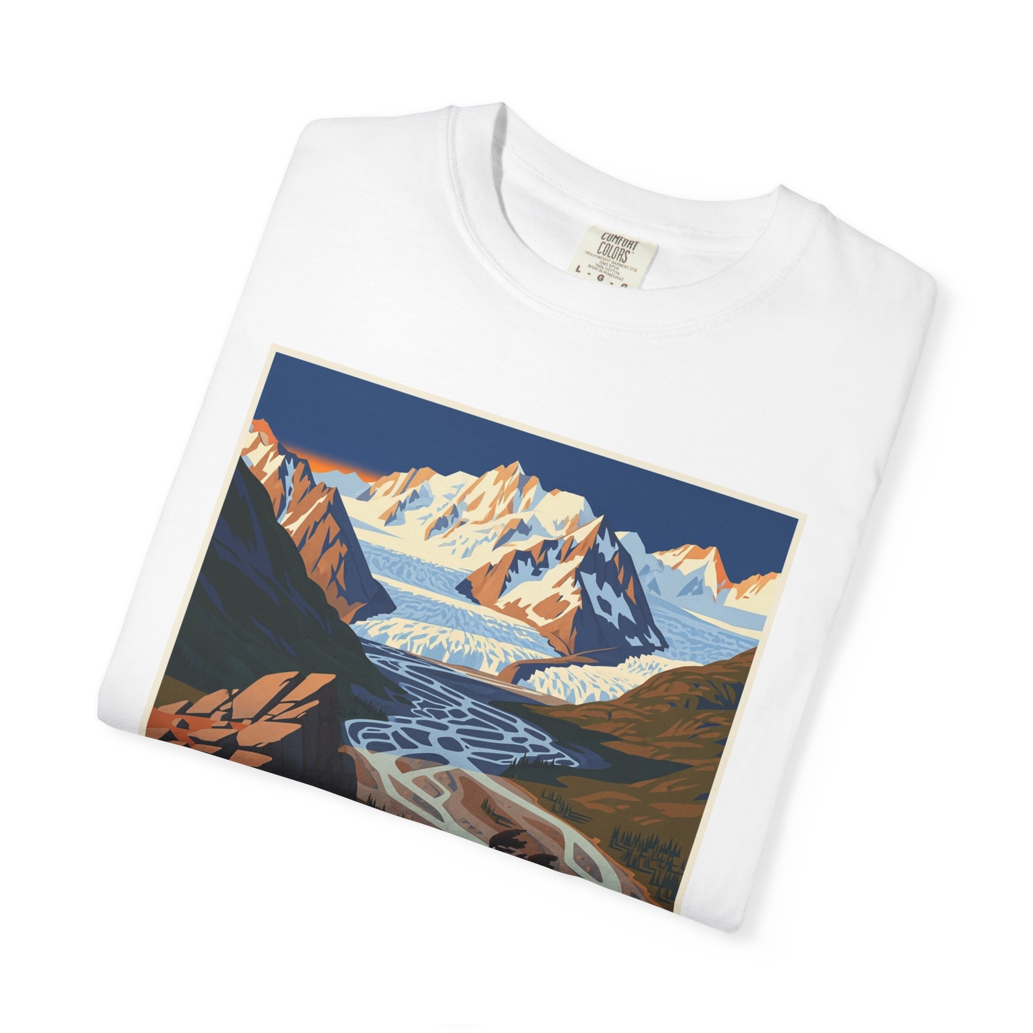 Wrangell–Saint Elias Wilderness WPA Style Unisex T-shirt - Image 3
