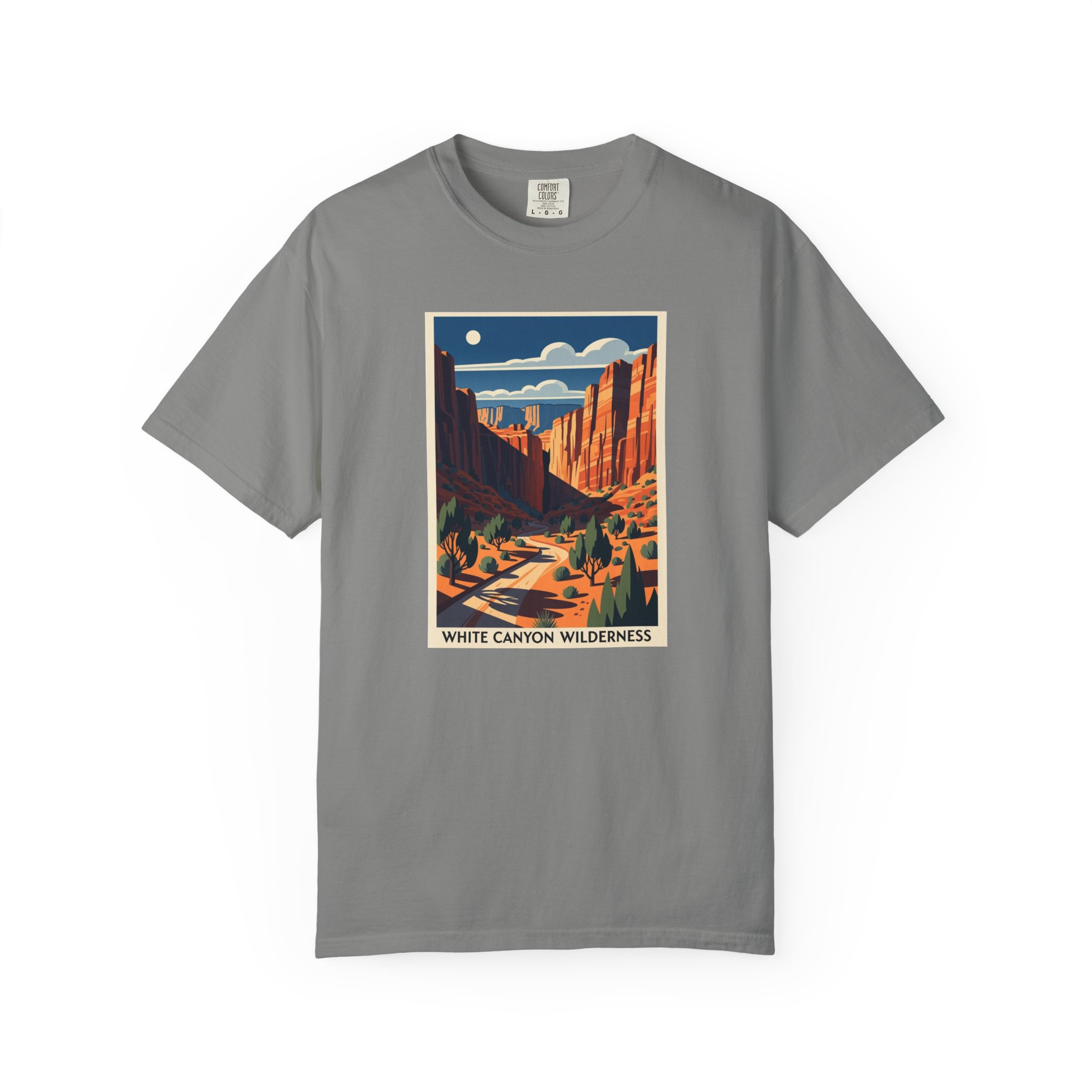 White Canyon Wilderness WPA Style Unisex T-shirt - Image 7