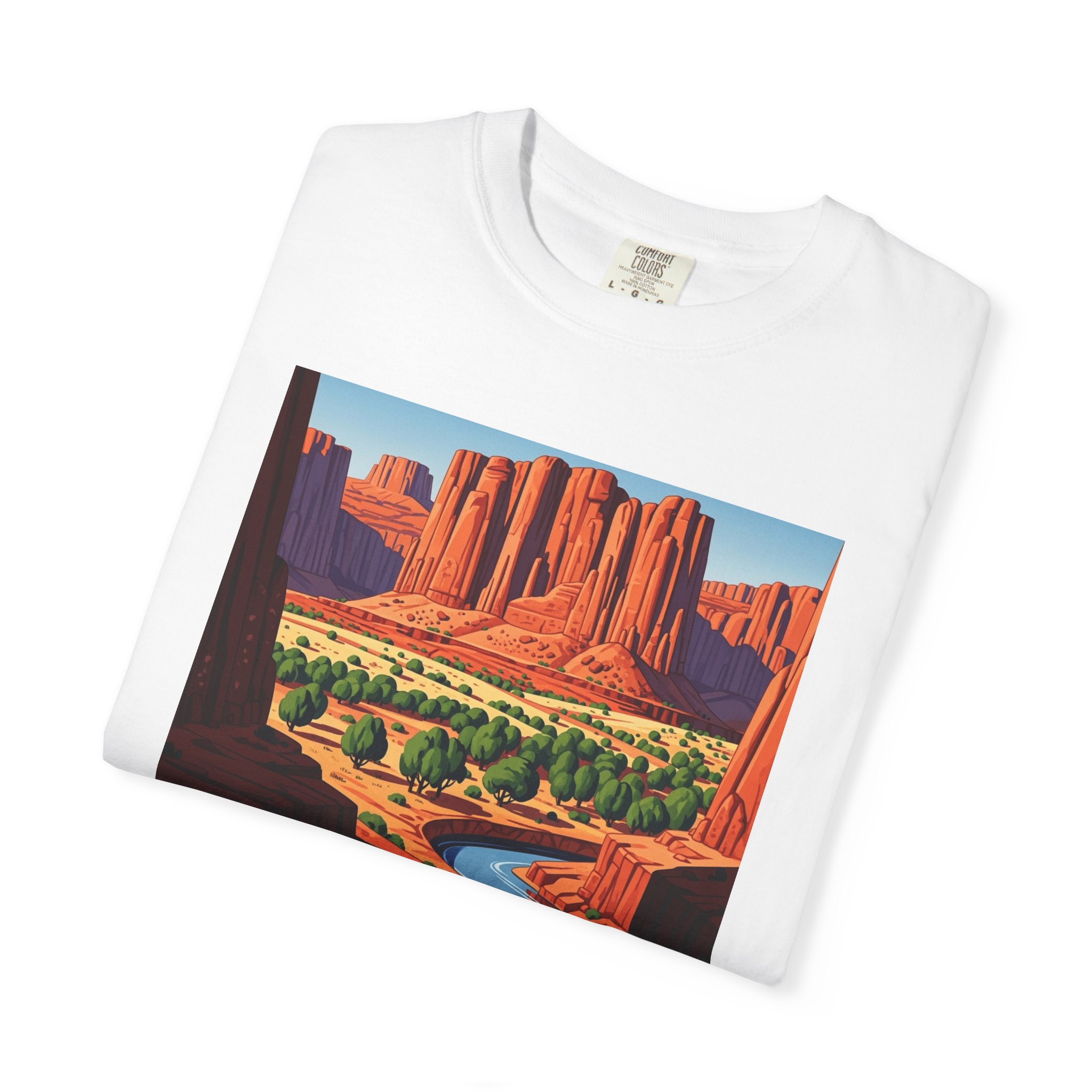 Rio San Antonio Wilderness WPA Style Unisex T-shirt - Image 3