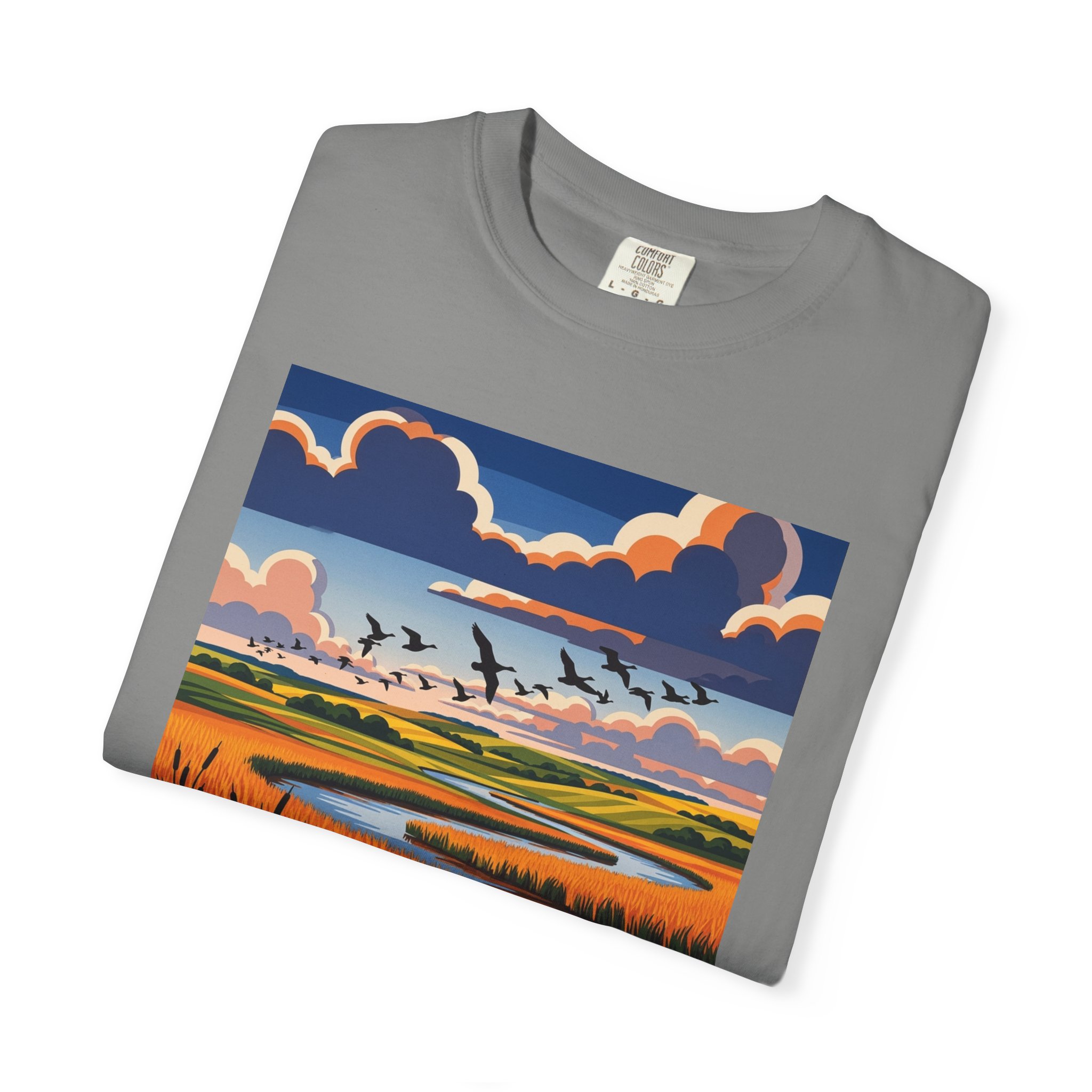 Upper Souris National Wildlife Refuge WPA Style Unisex T-shirt - Image 9