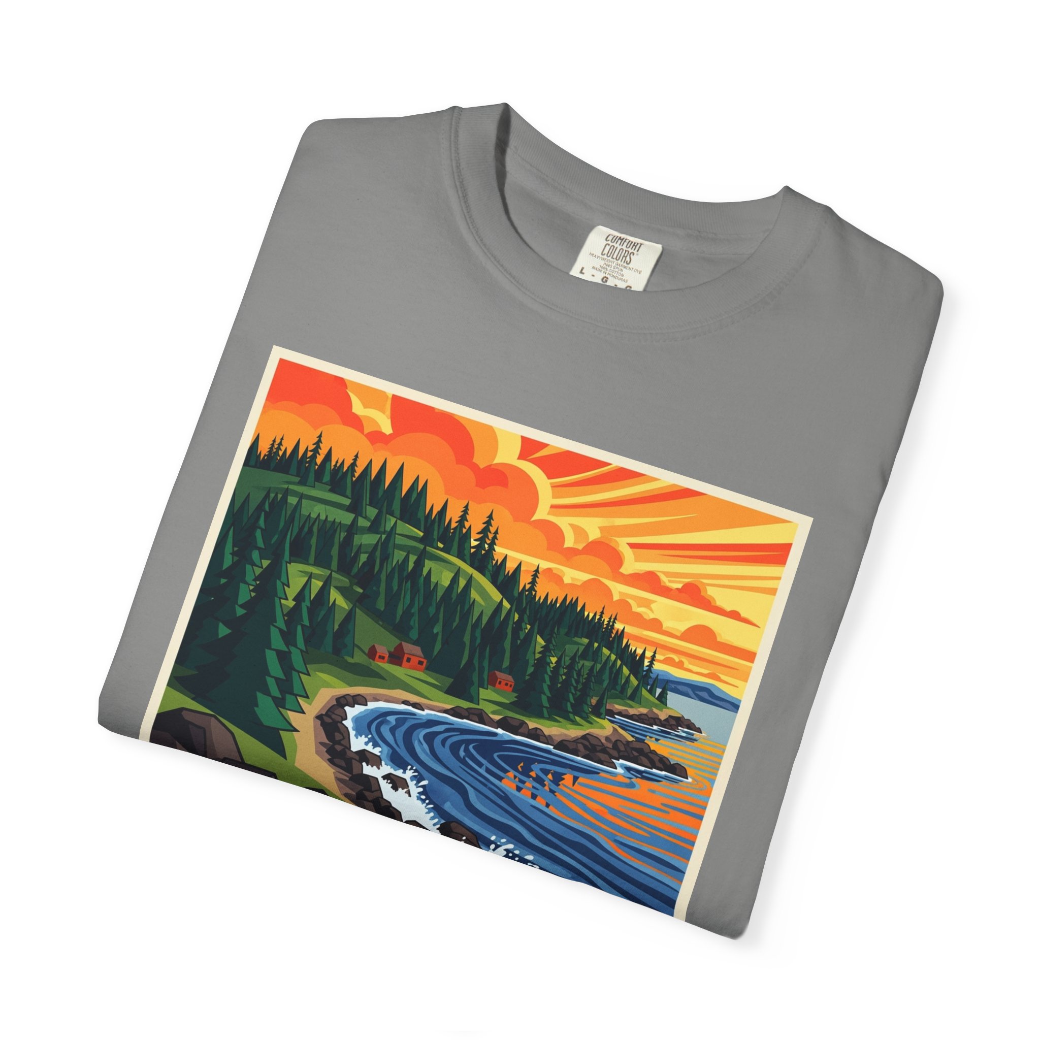 Saint Croix Island International Historic Site WPA Style Unisex T-shirt - Image 9