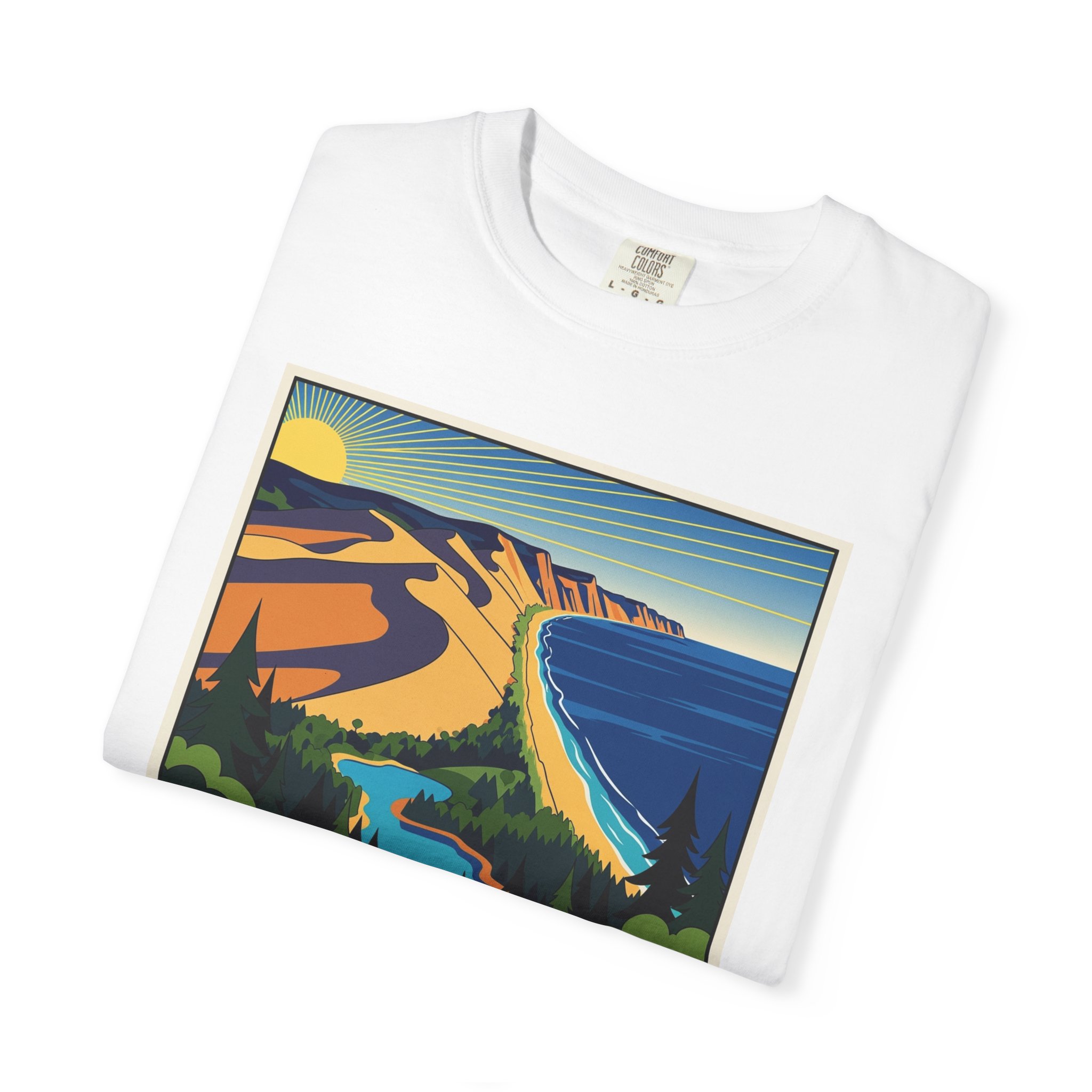 Sleeping Bear Dunes Wilderness WPA Style Unisex T-shirt - Image 3