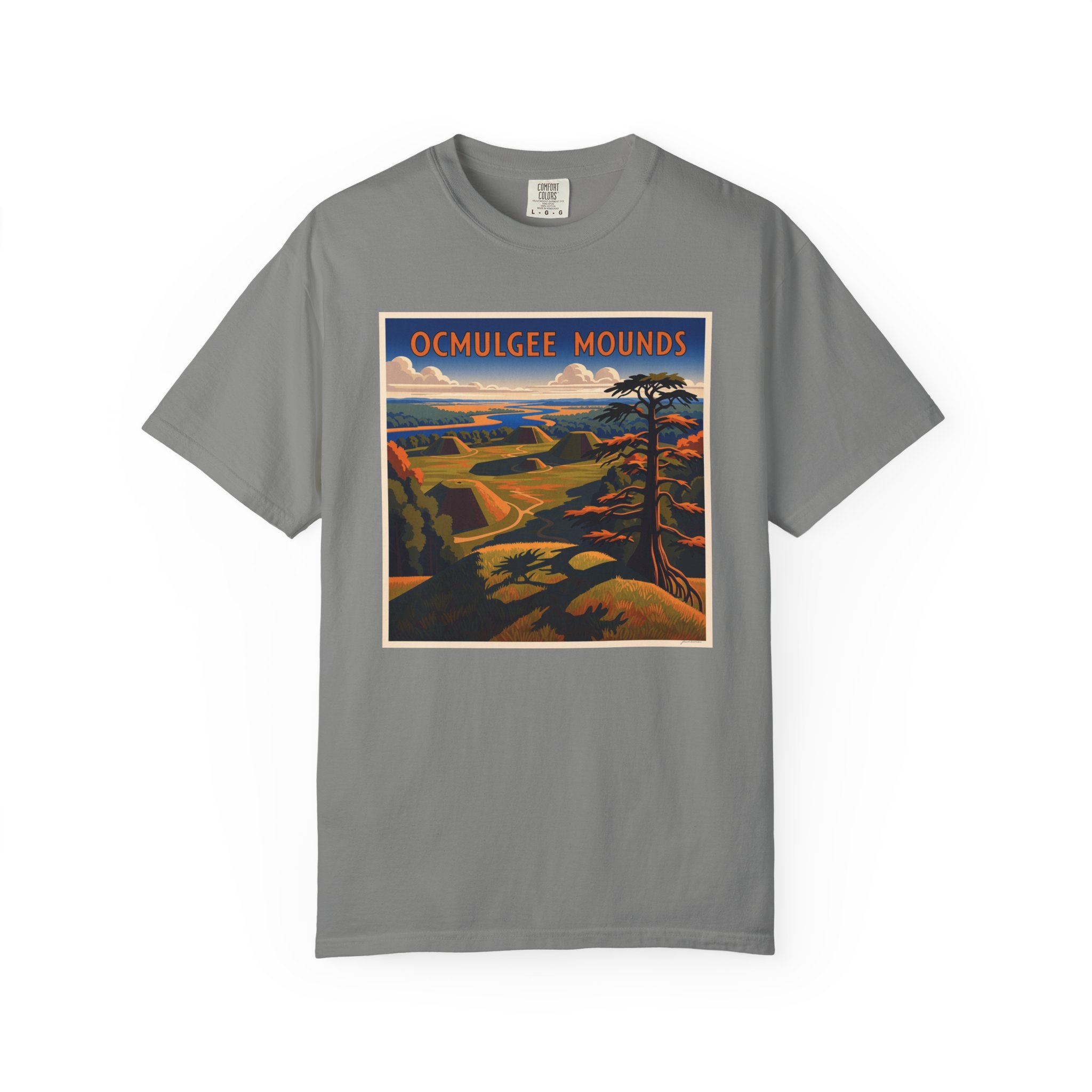 Ocmulgee Mounds National Historical Park WPA Style Unisex T-shirt - Image 7