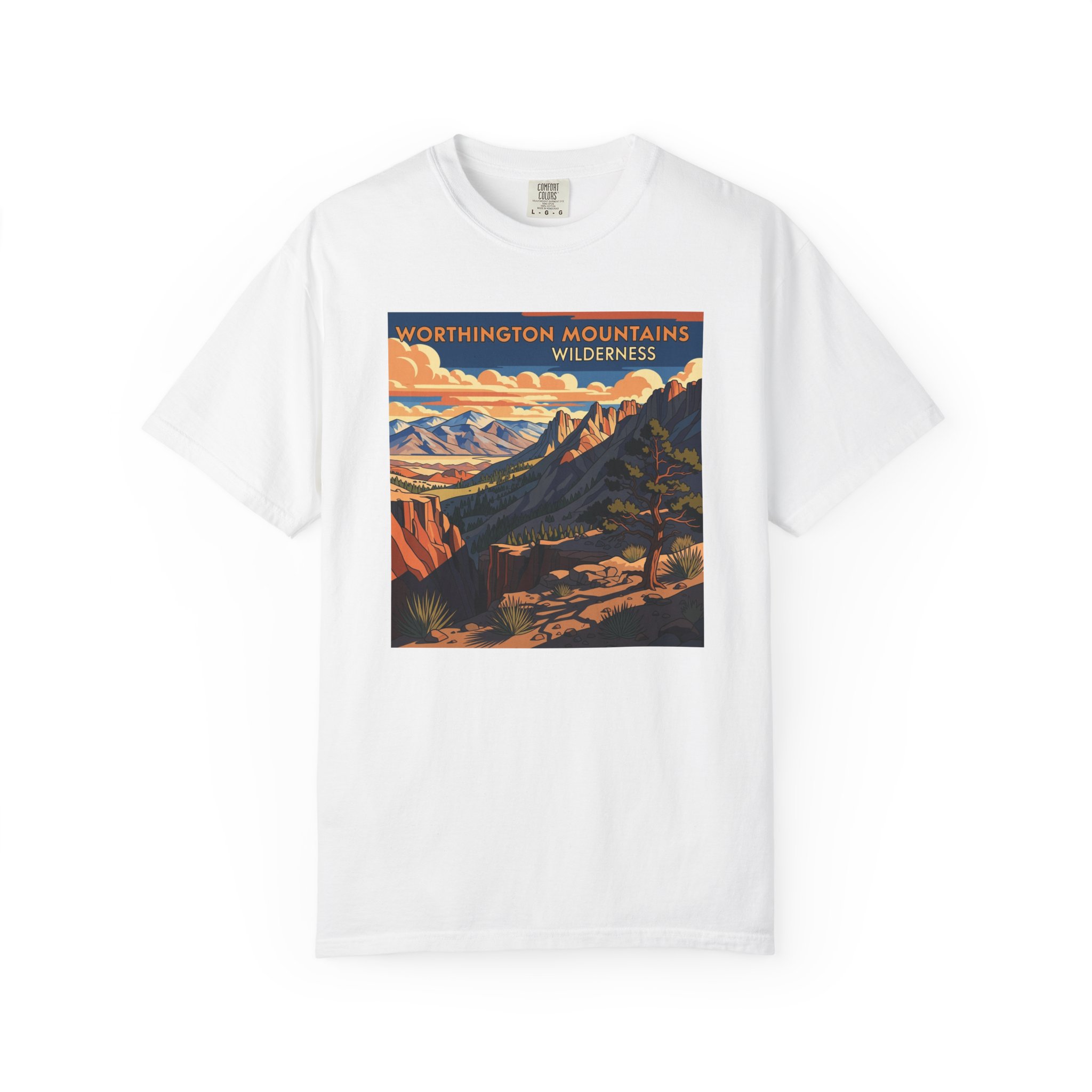 Worthington Mountains Wilderness WPA Style Unisex T-shirt