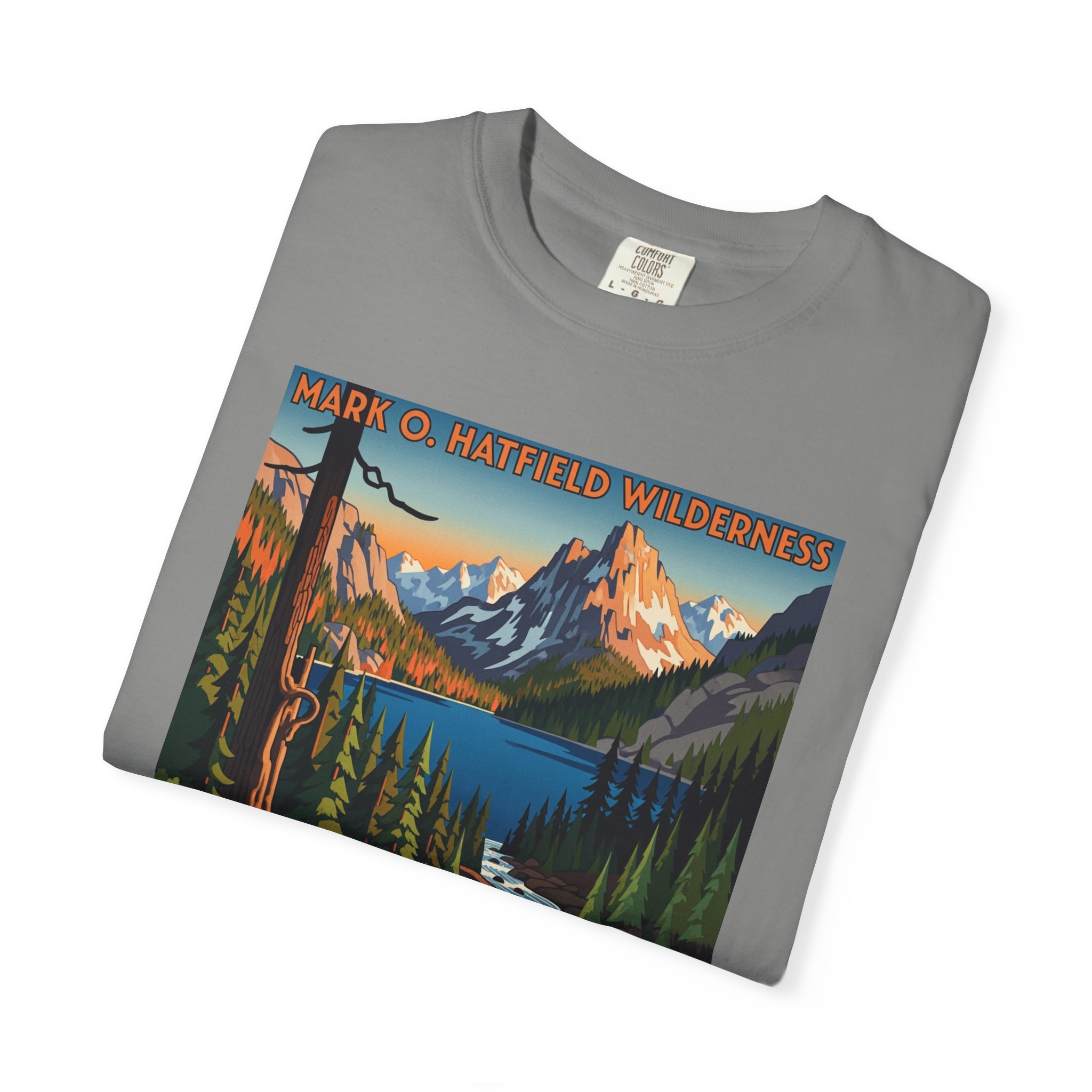 Mark O. Hatfield Wilderness WPA Style Unisex T-shirt - Image 9