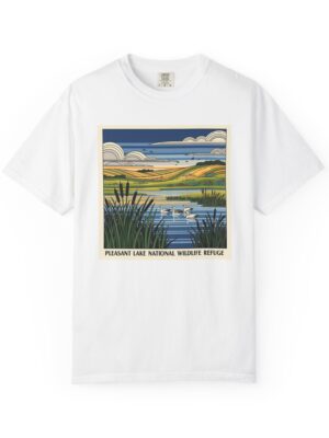 Pleasant Lake National Wildlife Refuge WPA Style Unisex T-shirt