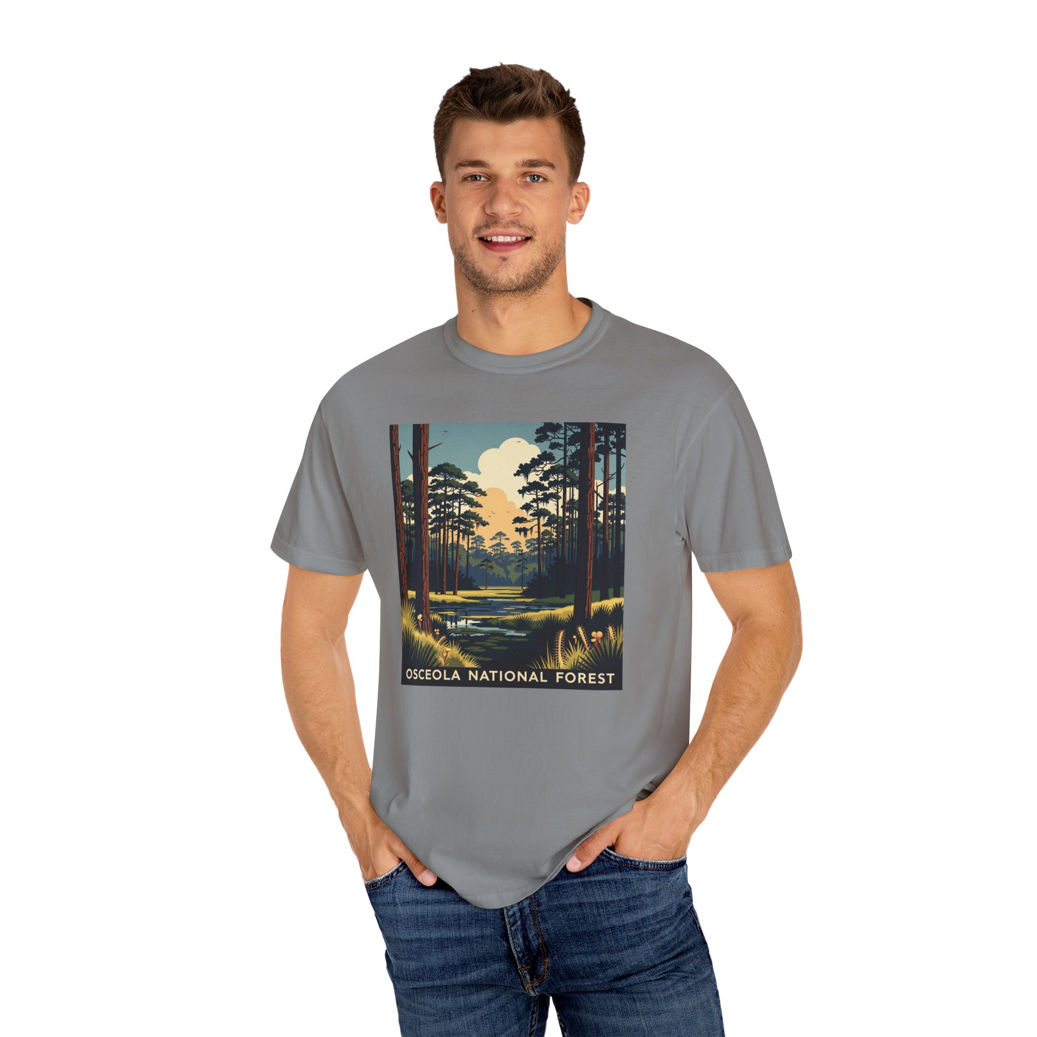 Osceola National Forest WPA Style Unisex T-shirt - Image 10