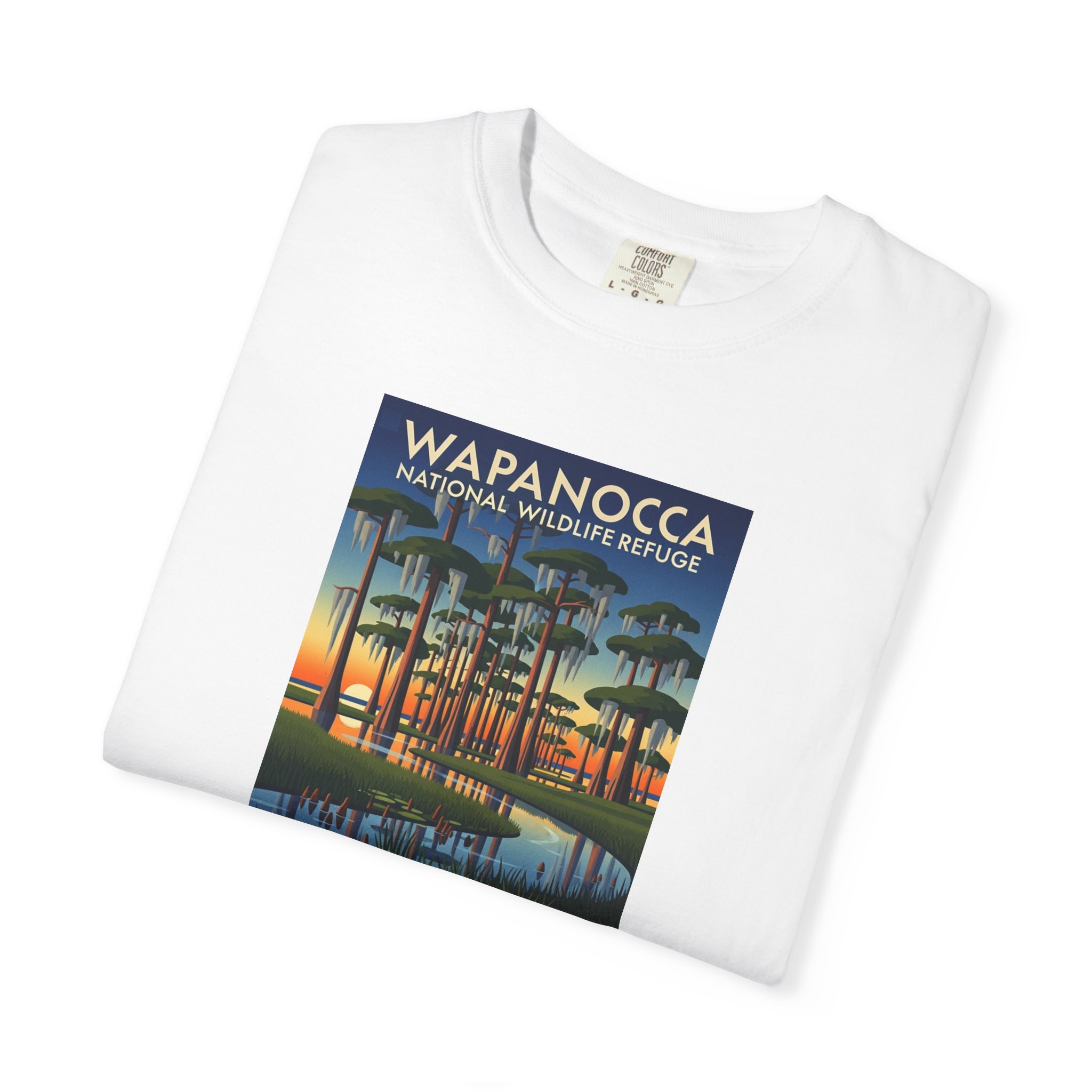 Wapanocca National Wildlife Refuge WPA Style Unisex T-shirt - Image 3