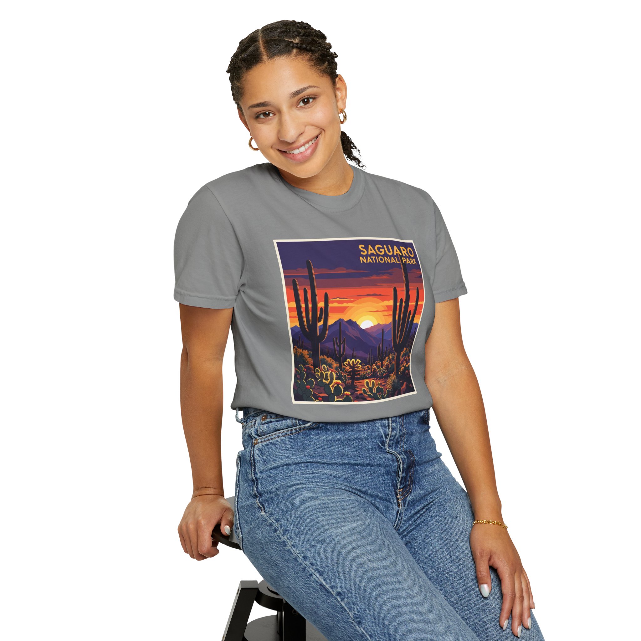 Saguaro National Park WPA Style Unisex T-shirt - Image 11