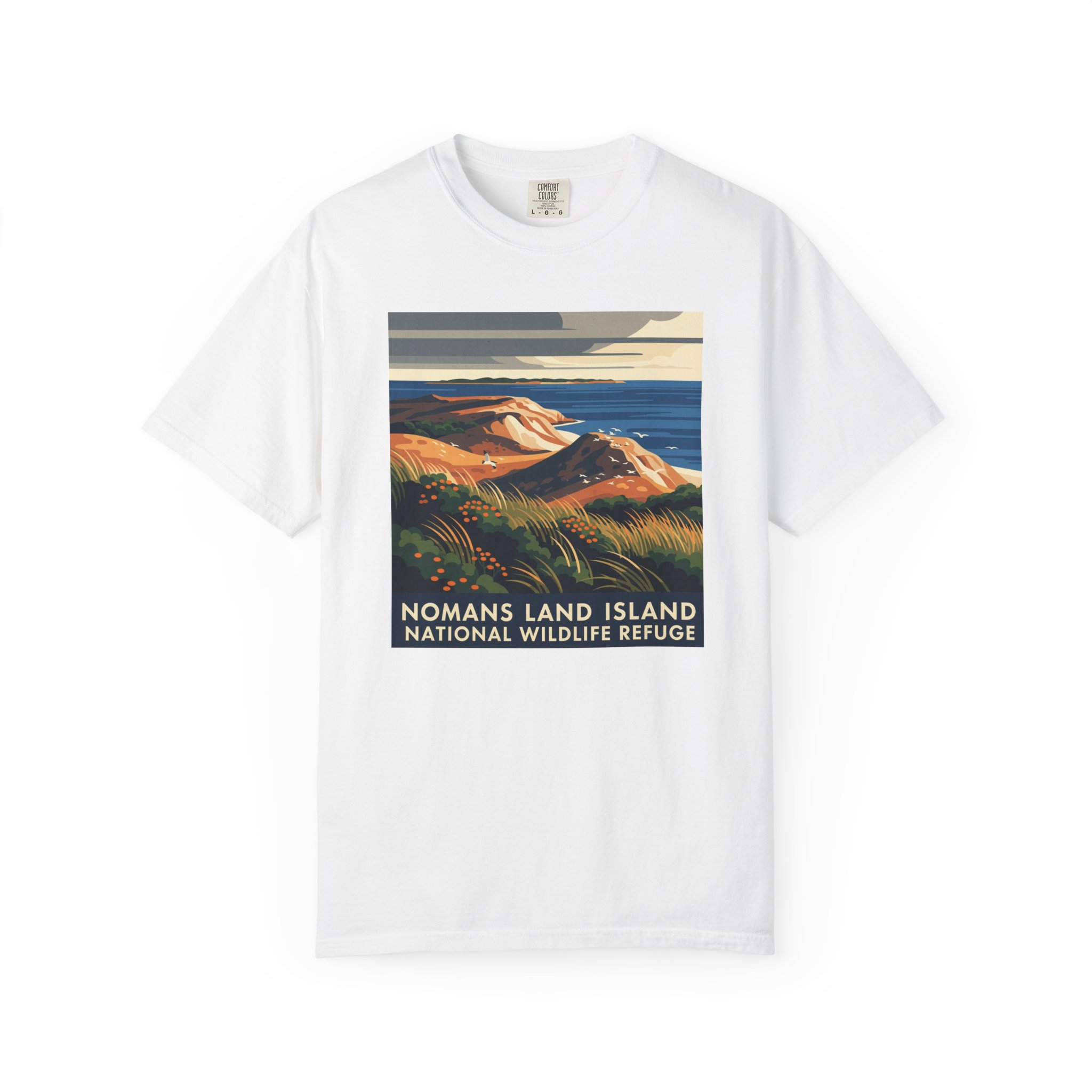 Nomans Land Island National Wildlife Refuge WPA Style Unisex T-shirt
