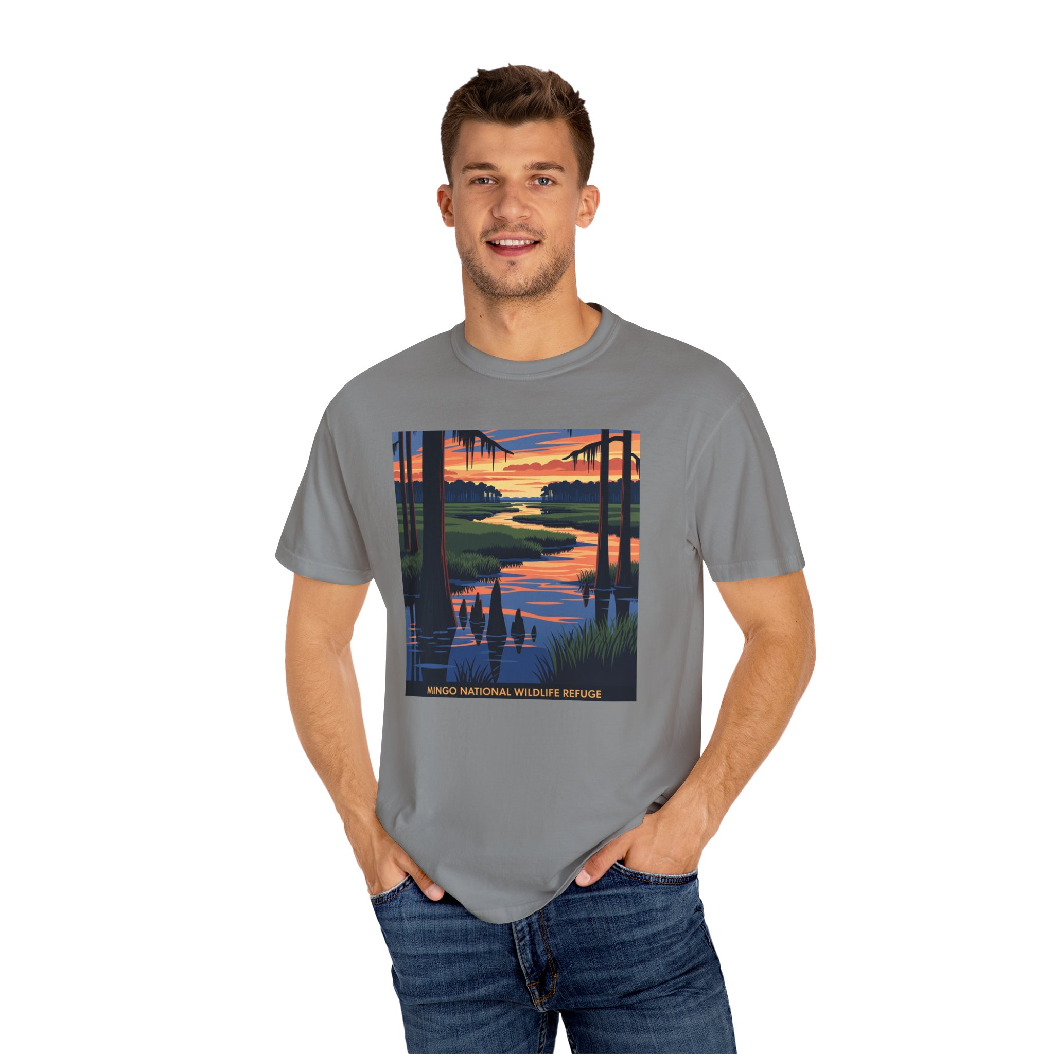 Mingo National Wildlife Refuge WPA Style Unisex T-shirt - Image 10