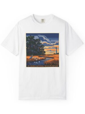 St. Marks National Wildlife Refuge WPA Style Unisex T-shirt